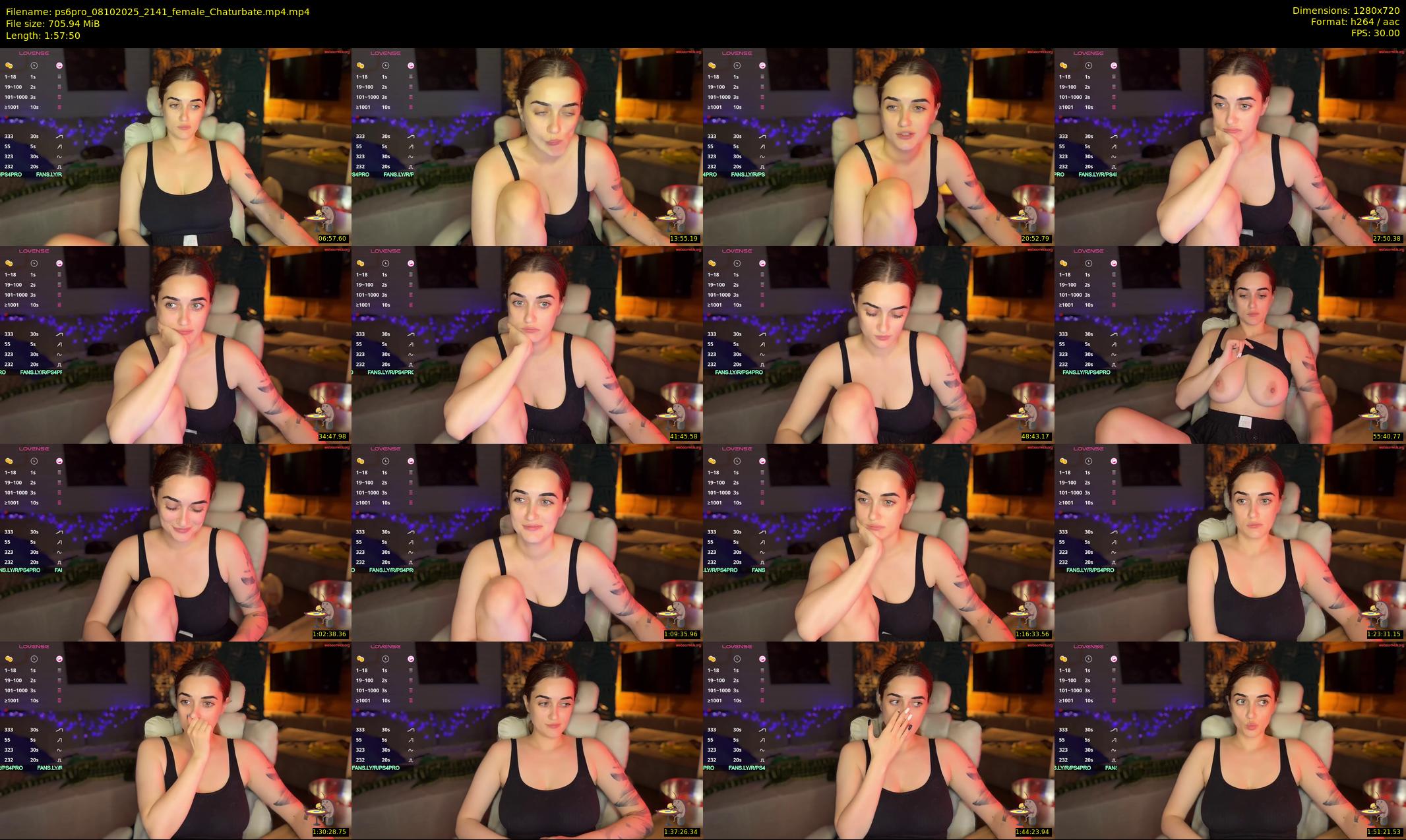 ps6pro — 118 minute Chaturbate female cam show recording, 720p, Oct 8, 2025