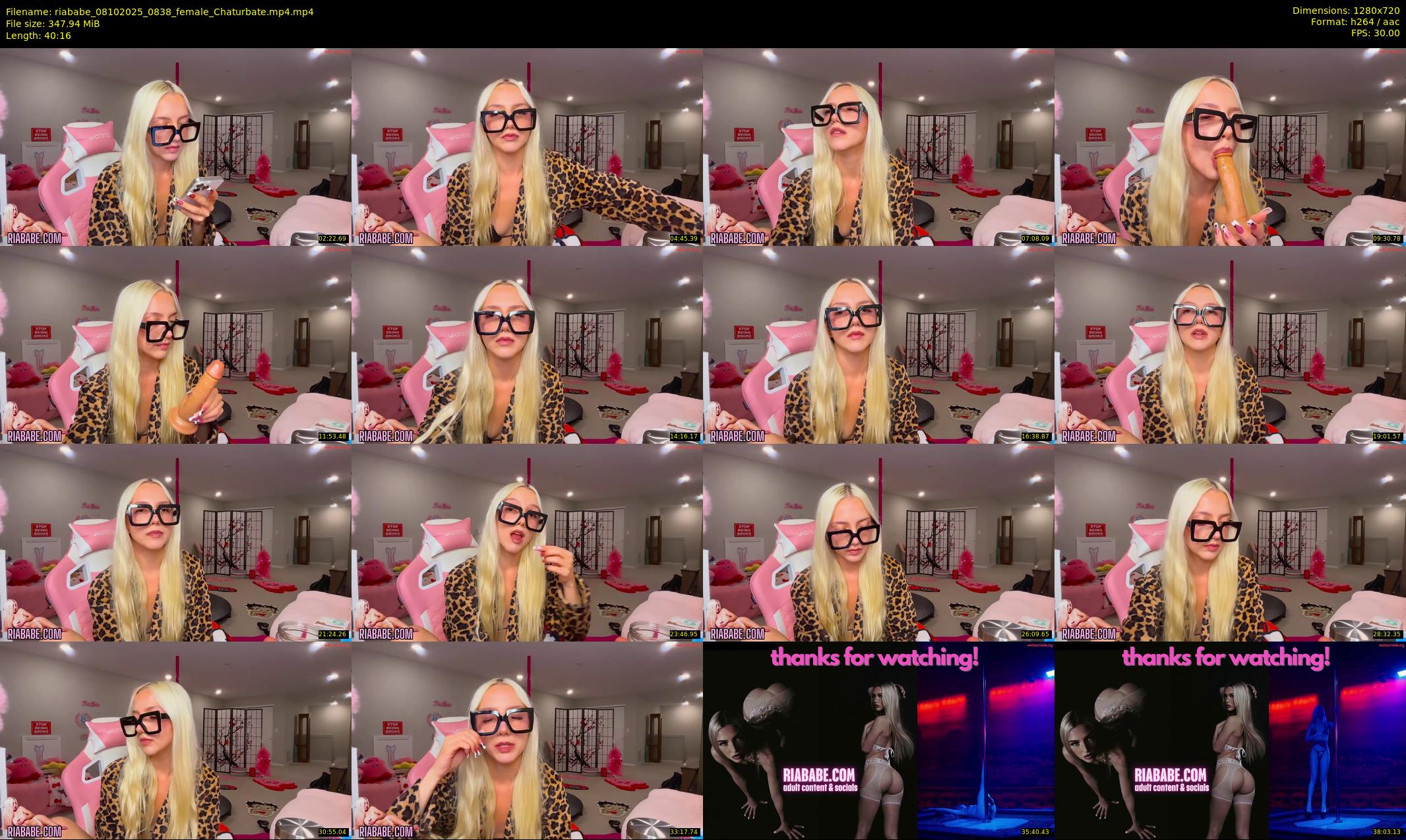 riababe — 41 minute Chaturbate female cam show recording, 720p, Oct 8, 2025