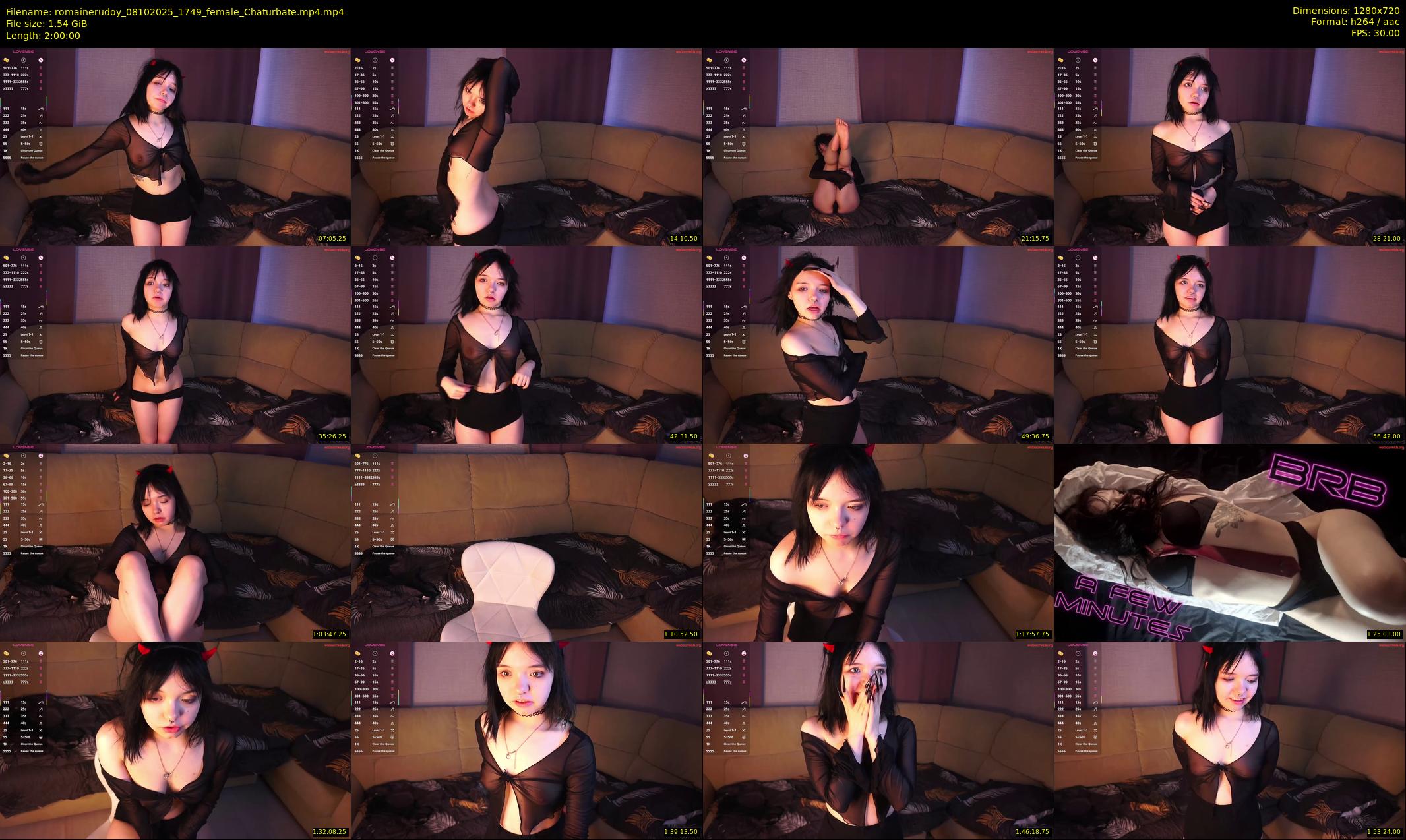 romainerudoy — 120 minute Chaturbate female cam show recording, 720p, Oct 8, 2025