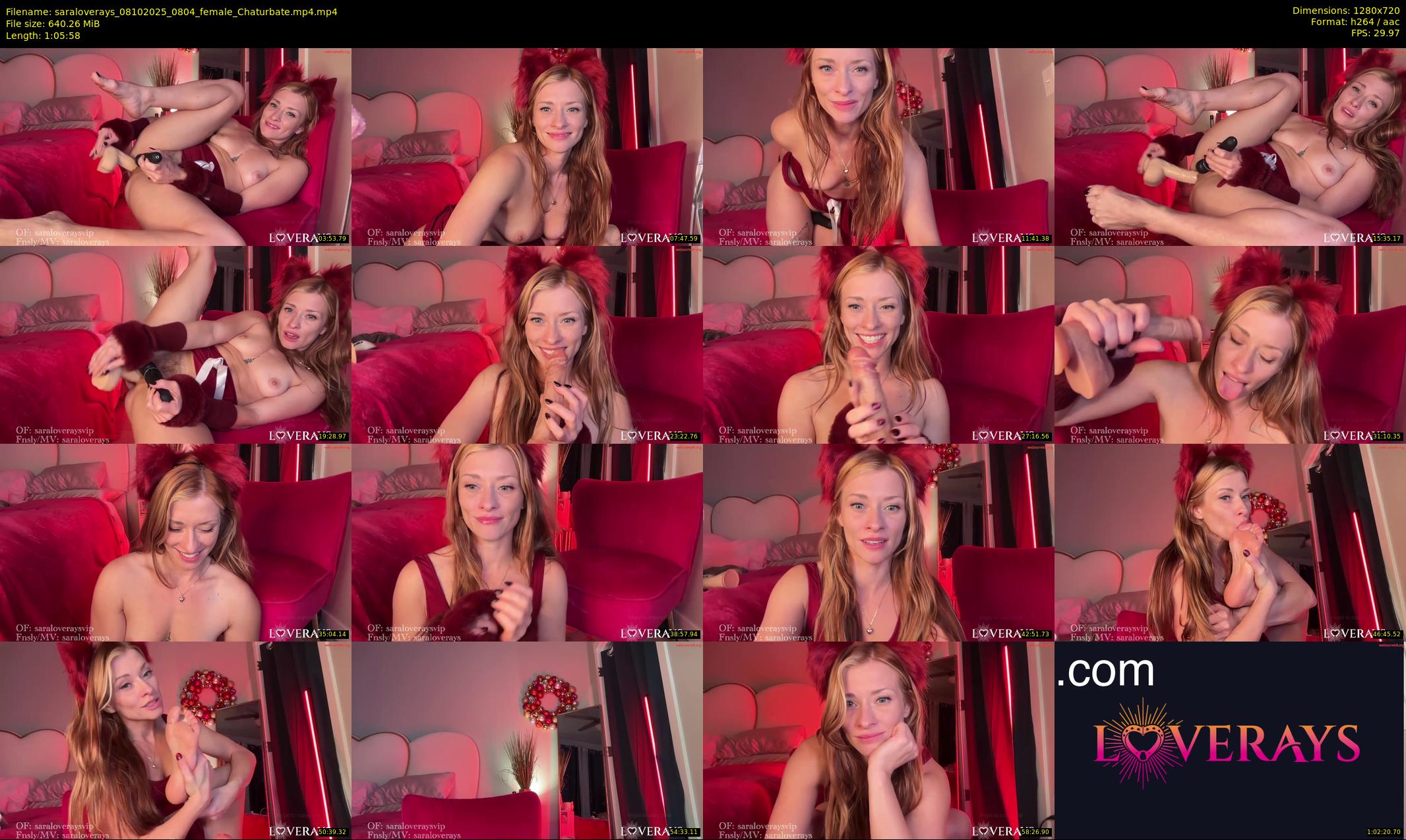 saraloverays — 66 minute Chaturbate female cam show recording, 720p, Oct 8, 2025