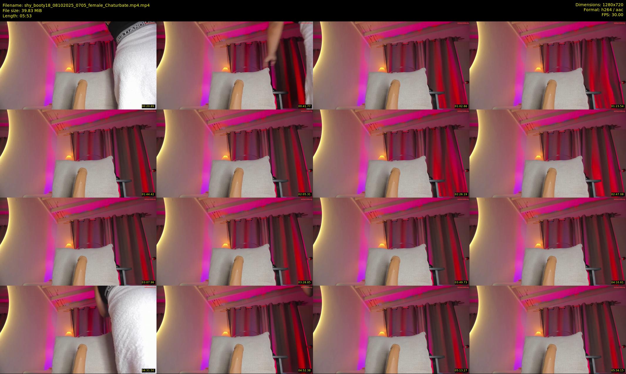 shy_booty18 — 6 minute Chaturbate female cam show recording, 720p, Oct 8, 2025