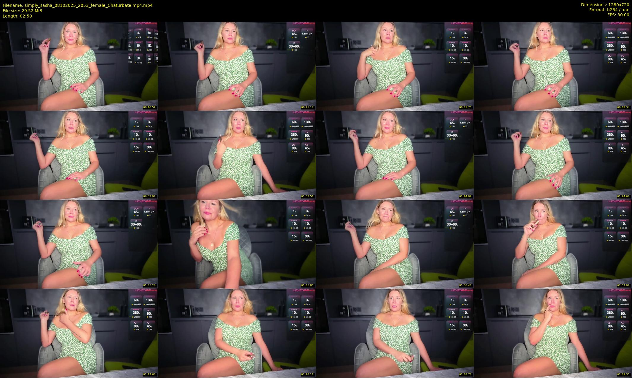 simply_sasha — 3 minute Chaturbate female cam show recording, 720p, Oct 8, 2025