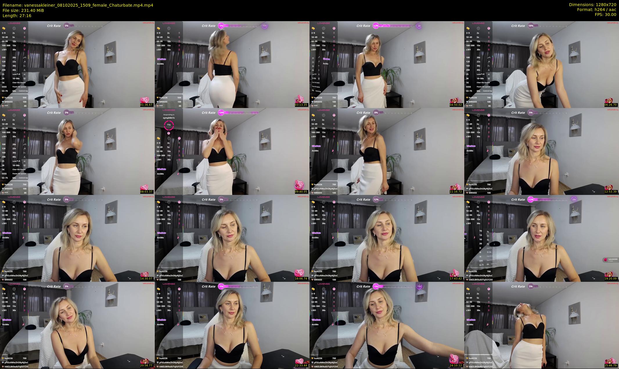 vanessakleiner — 28 minute Chaturbate female cam show recording, 720p, Oct 8, 2025