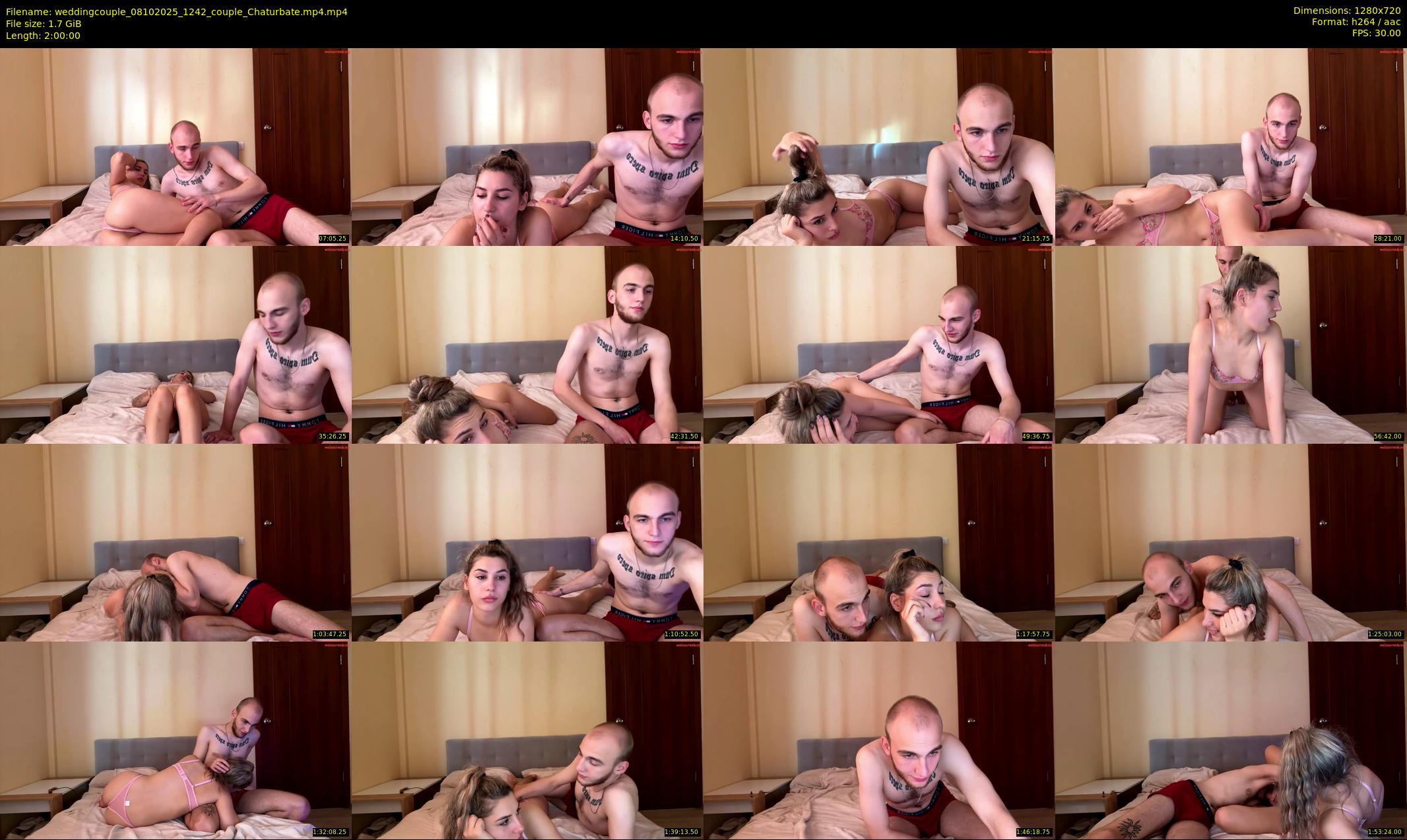 weddingcouple — 120 minute Chaturbate couple cam show recording, 720p, Oct 8, 2025
