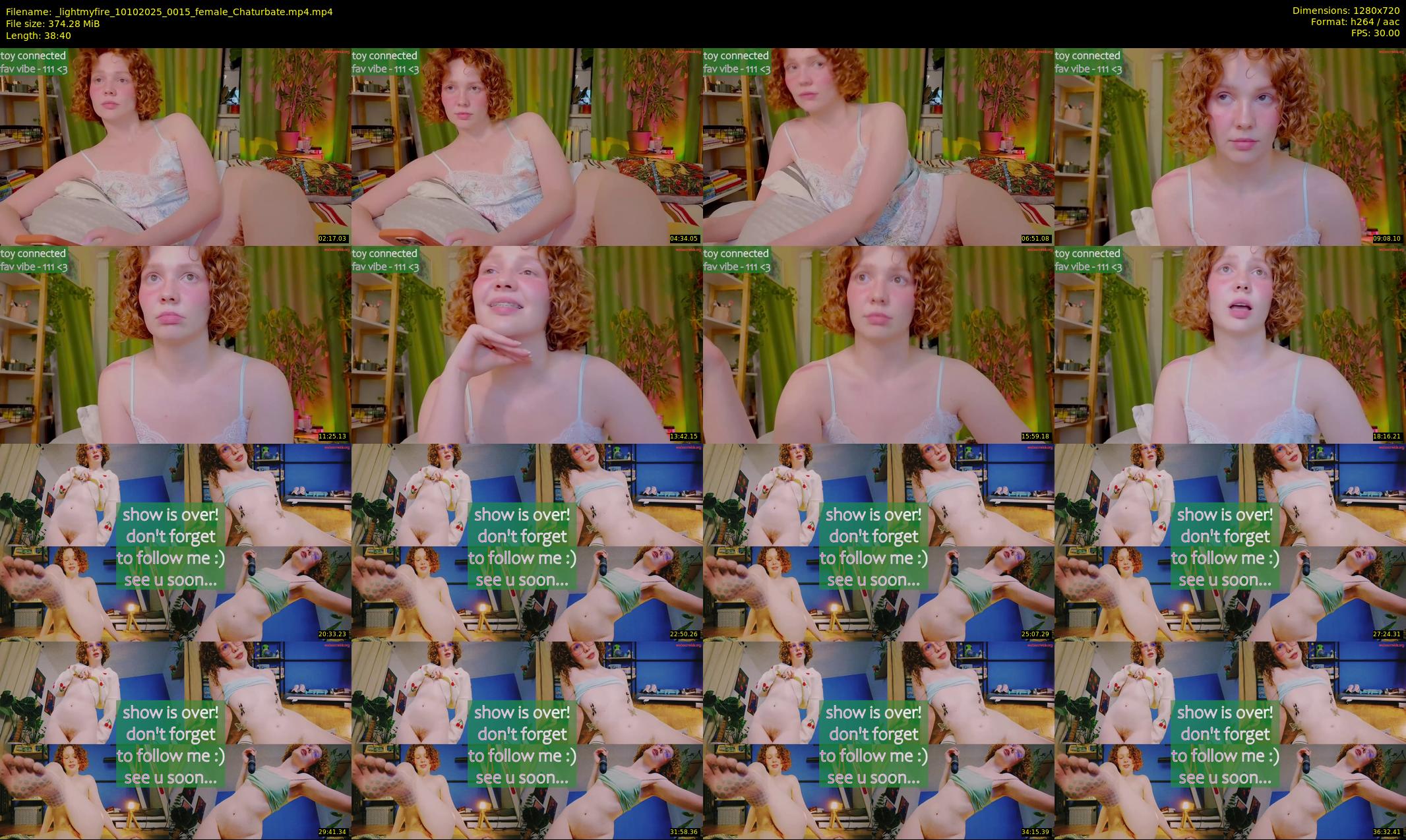 _lightmyfire — 39 minute Chaturbate female cam show recording, 720p, Oct 10, 2025