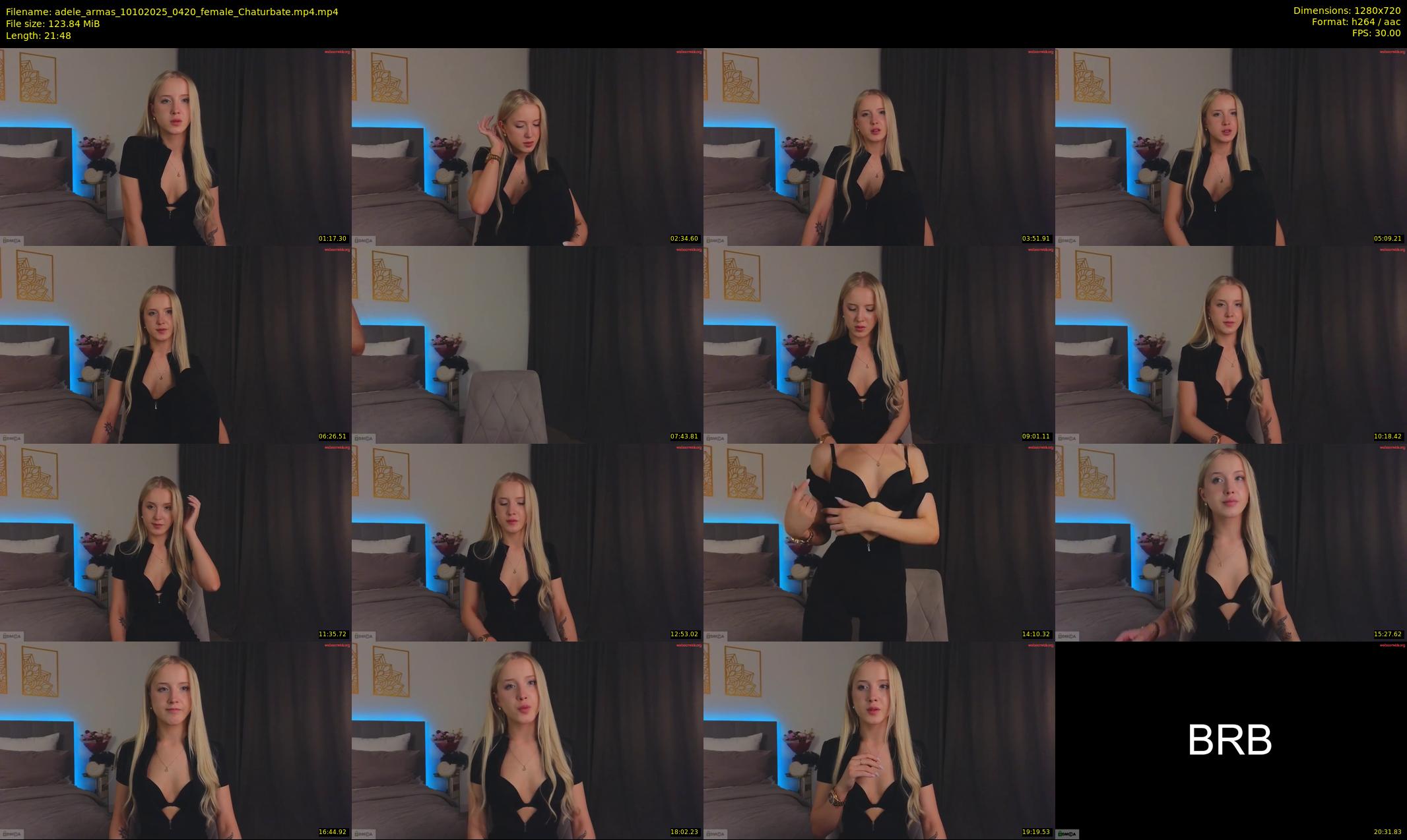 adele_armas — 22 minute Chaturbate female cam show recording, 720p, Oct 10, 2025