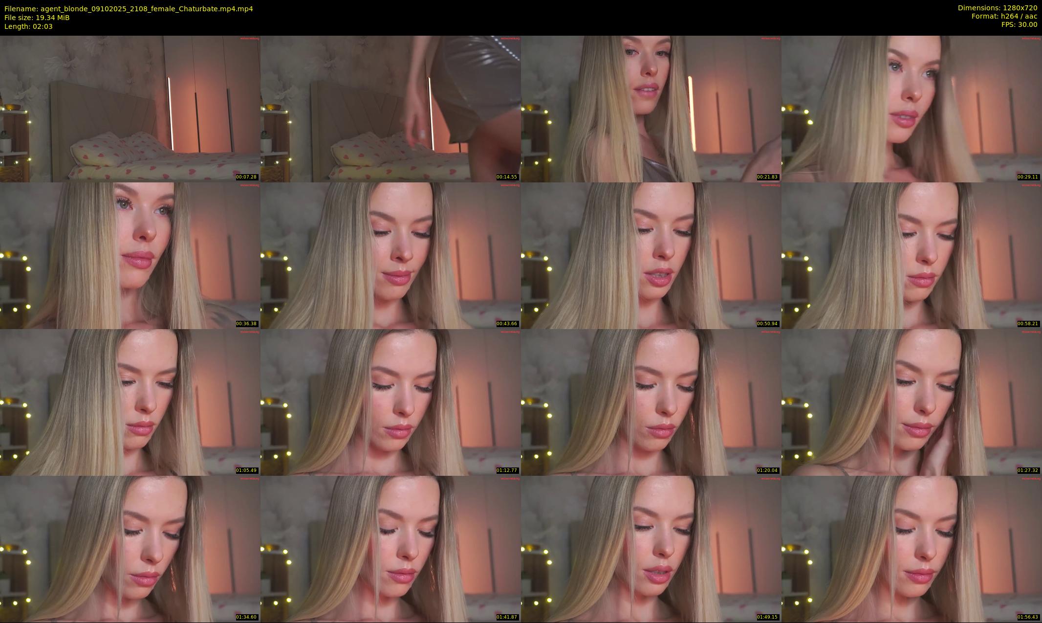 agent_blonde — 3 minute Chaturbate female cam show recording, 720p, Oct 9, 2025