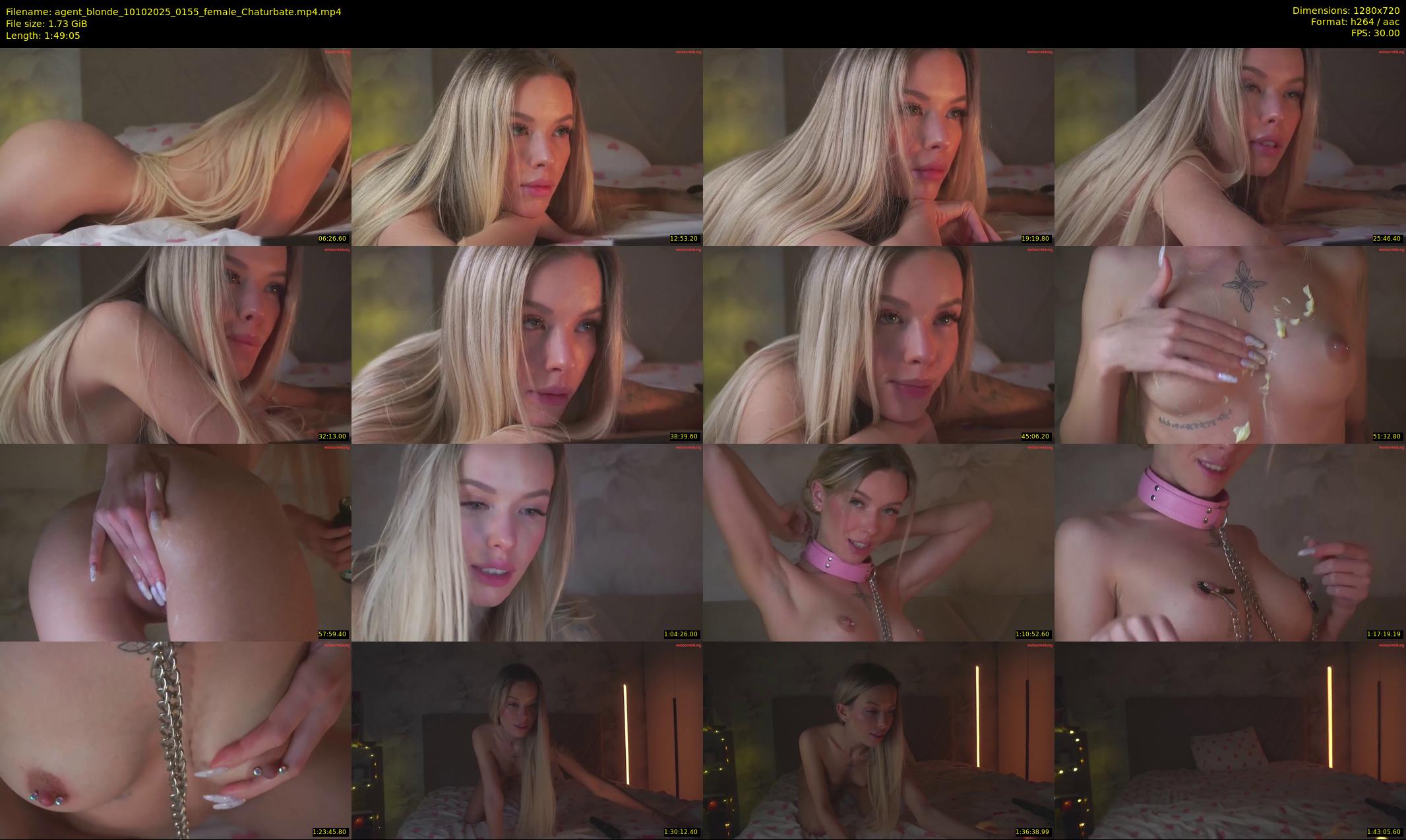 agent_blonde — 110 minute Chaturbate female cam show recording, 720p, Oct 10, 2025