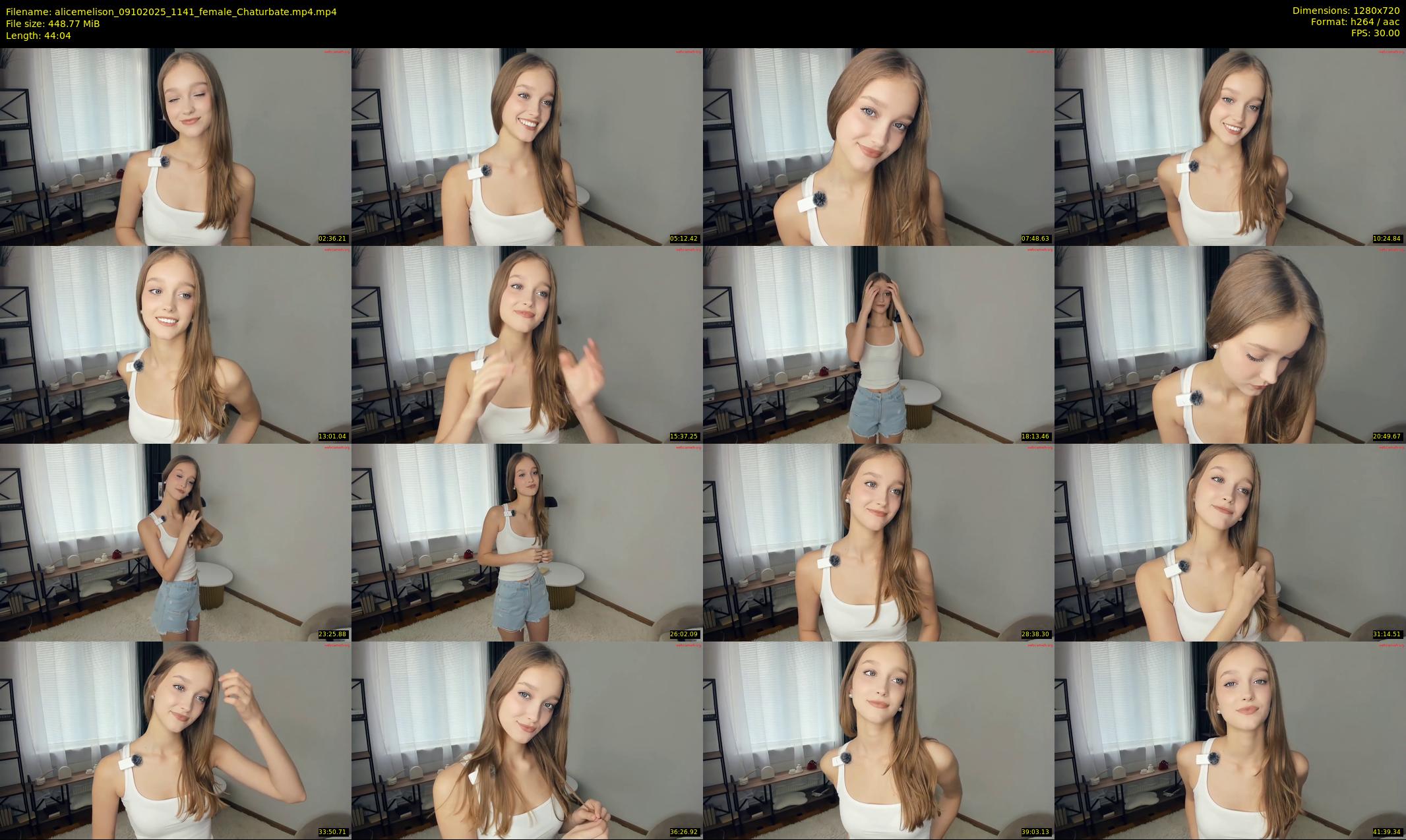 alicemelison — 45 minute Chaturbate female cam show recording, 720p, Oct 9, 2025