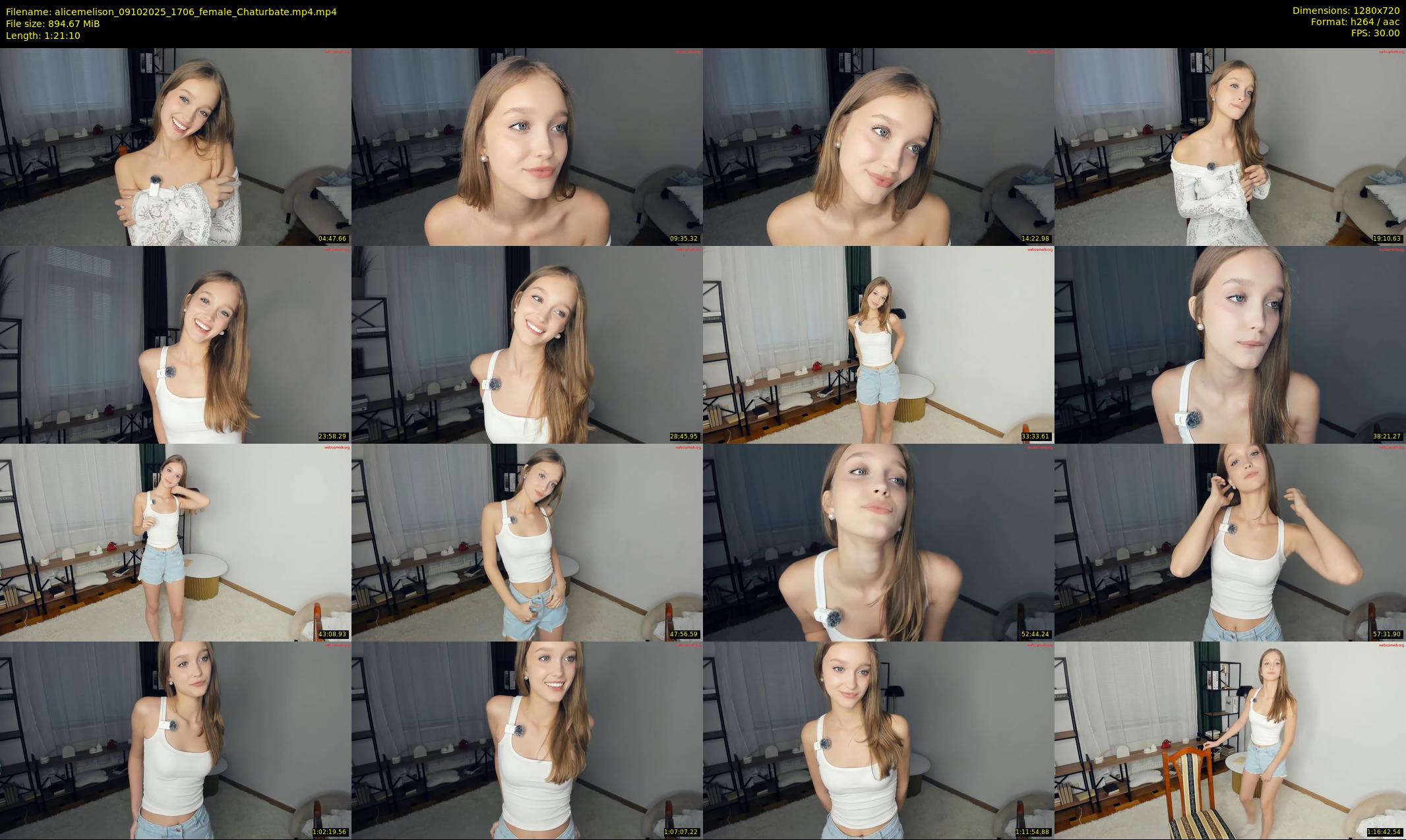 alicemelison — 82 minute Chaturbate female cam show recording, 720p, Oct 9, 2025