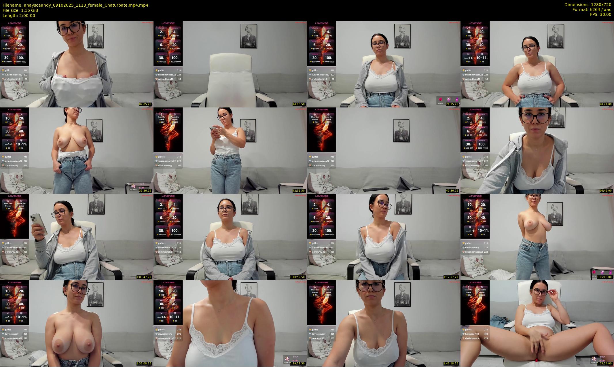anayscaandy — 120 minute Chaturbate female cam show recording, 720p, Oct 9, 2025