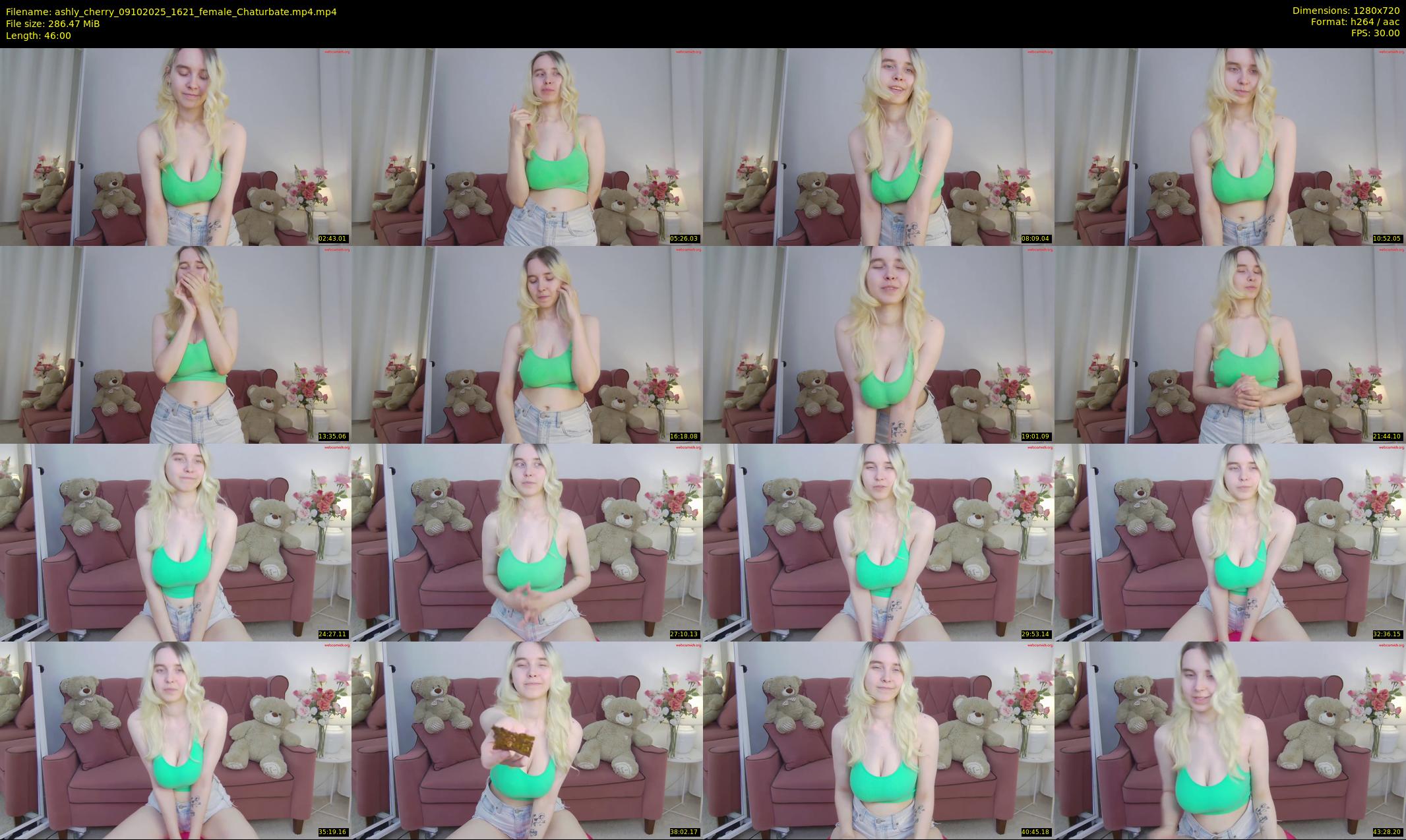 ashly_cherry — 46 minute Chaturbate female cam show recording, 720p, Oct 9, 2025
