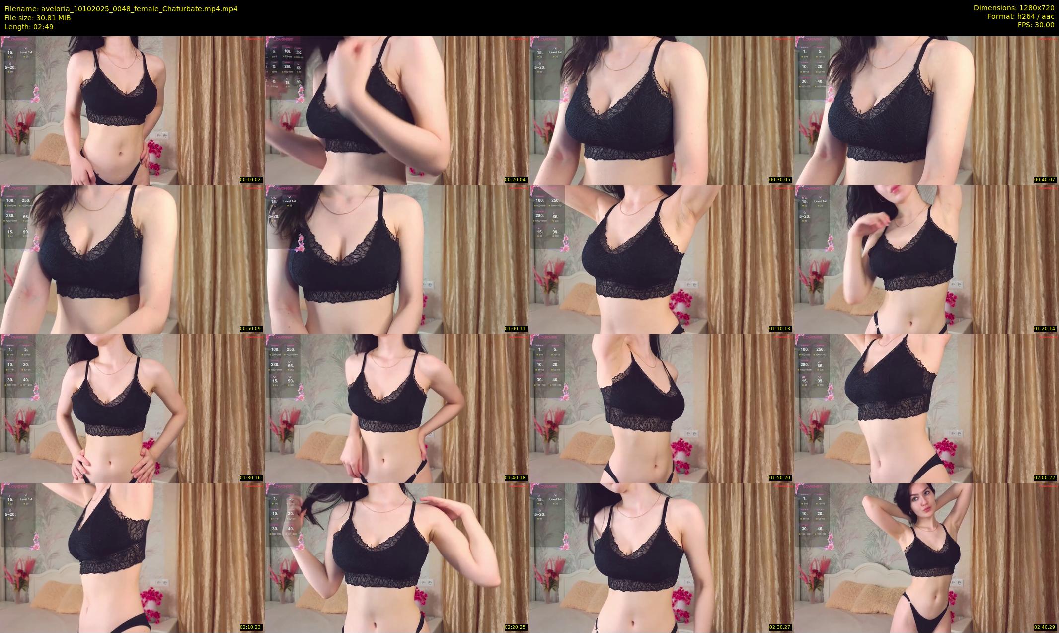 aveloria — 3 minute Chaturbate female cam show recording, 720p, Oct 10, 2025