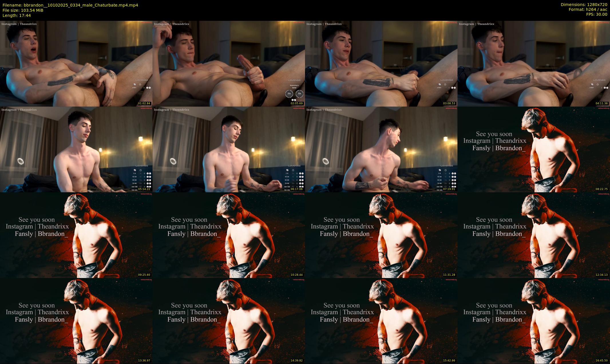 bbrandon_ — 18 minute Chaturbate male cam show recording, 720p, Oct 10, 2025