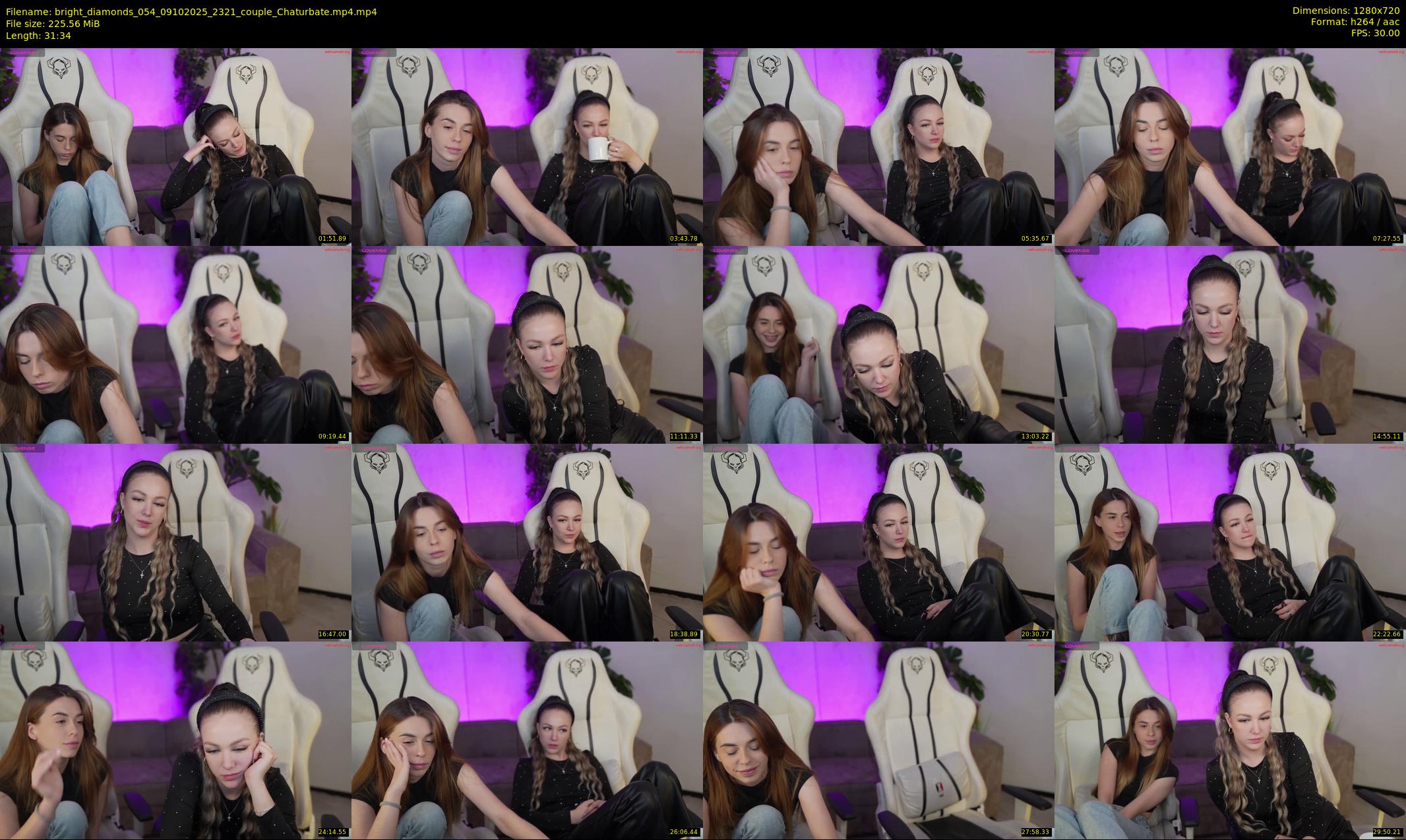 bright_diamonds_054 — 32 minute Chaturbate couple cam show recording, 720p, Oct 9, 2025