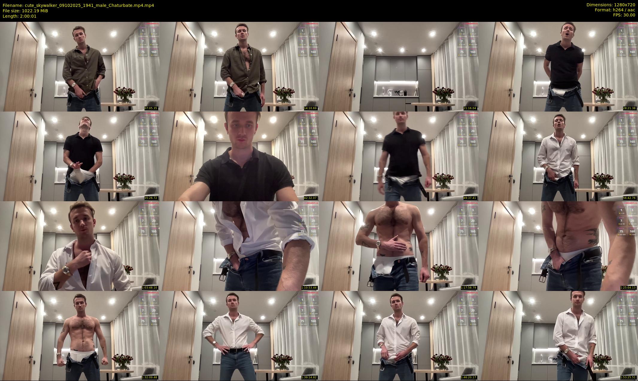 cute_skywalker — 121 minute Chaturbate male cam show recording, 720p, Oct 9, 2025