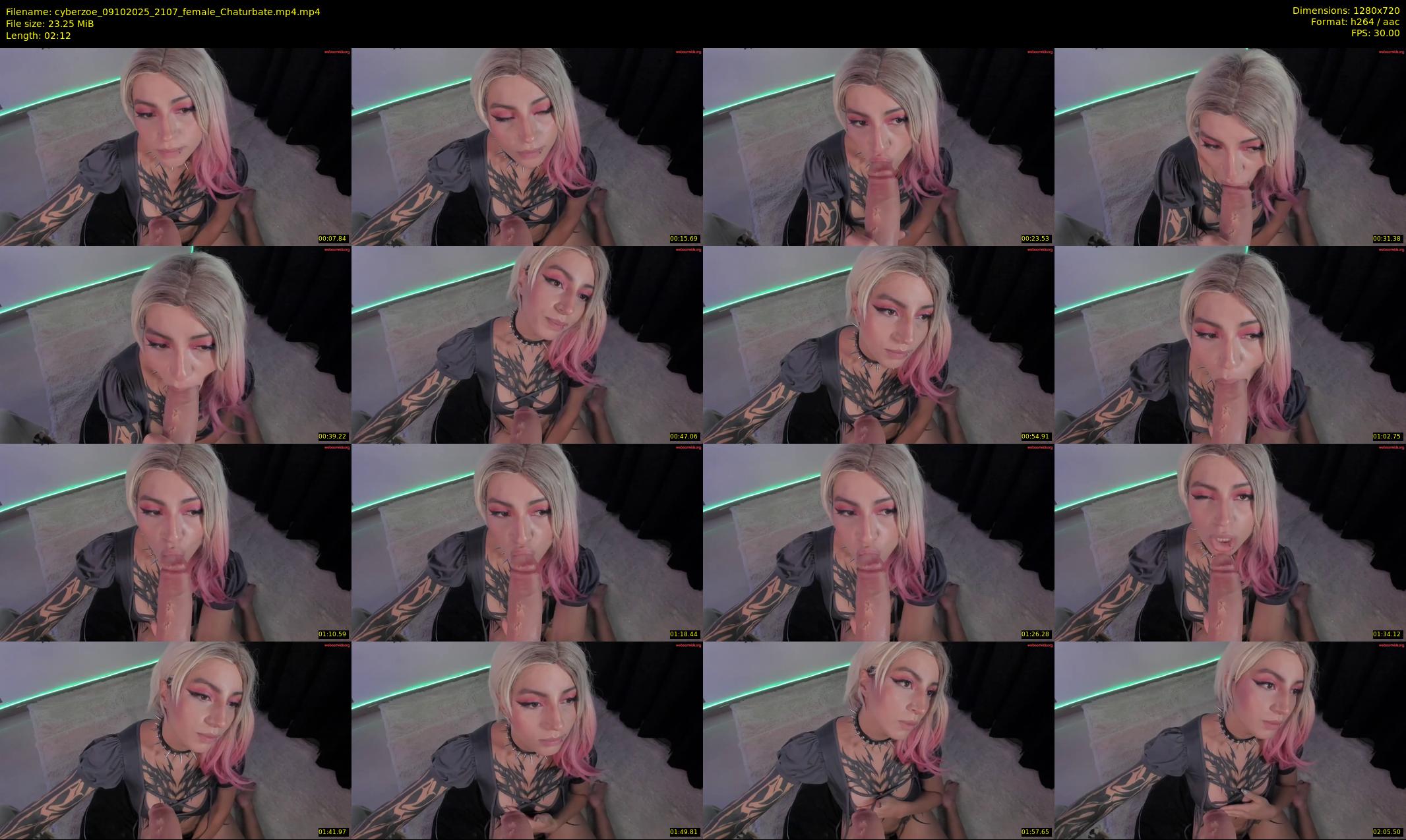 cyberzoe — 3 minute Chaturbate female cam show recording, 720p, Oct 9, 2025