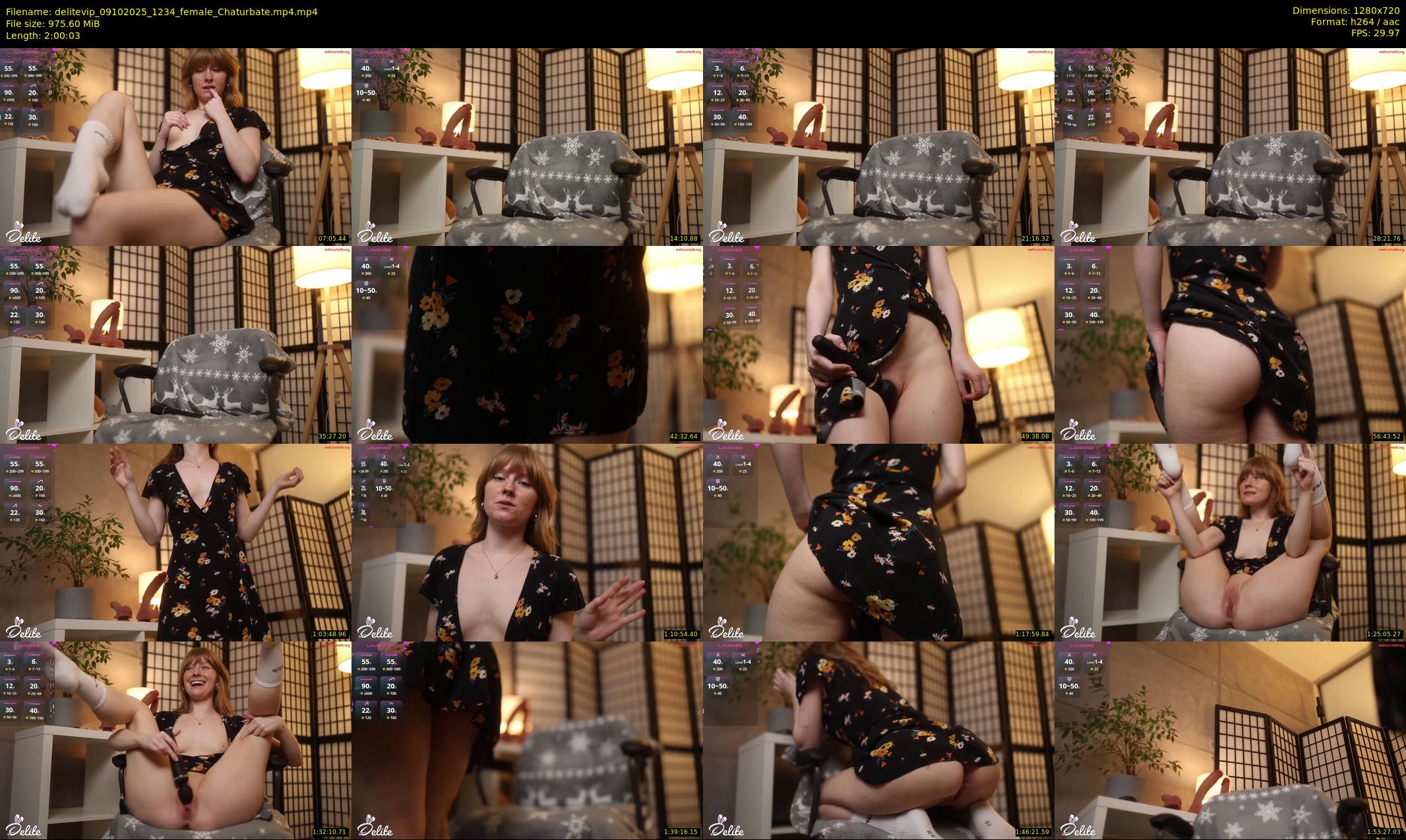 delitevip — 121 minute Chaturbate female cam show recording, 720p, Oct 9, 2025