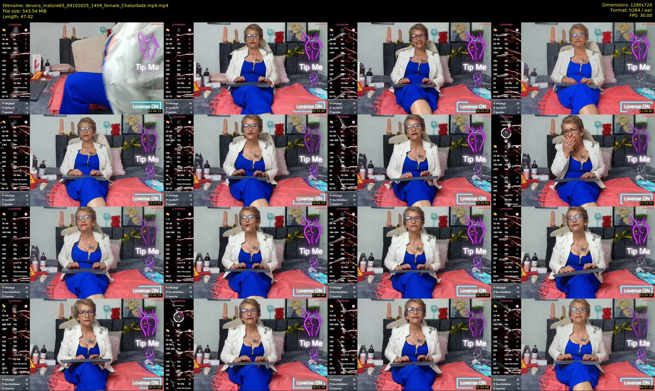 devora_mature65 — 48 minute Chaturbate female cam show recording, 720p, Oct 9, 2025