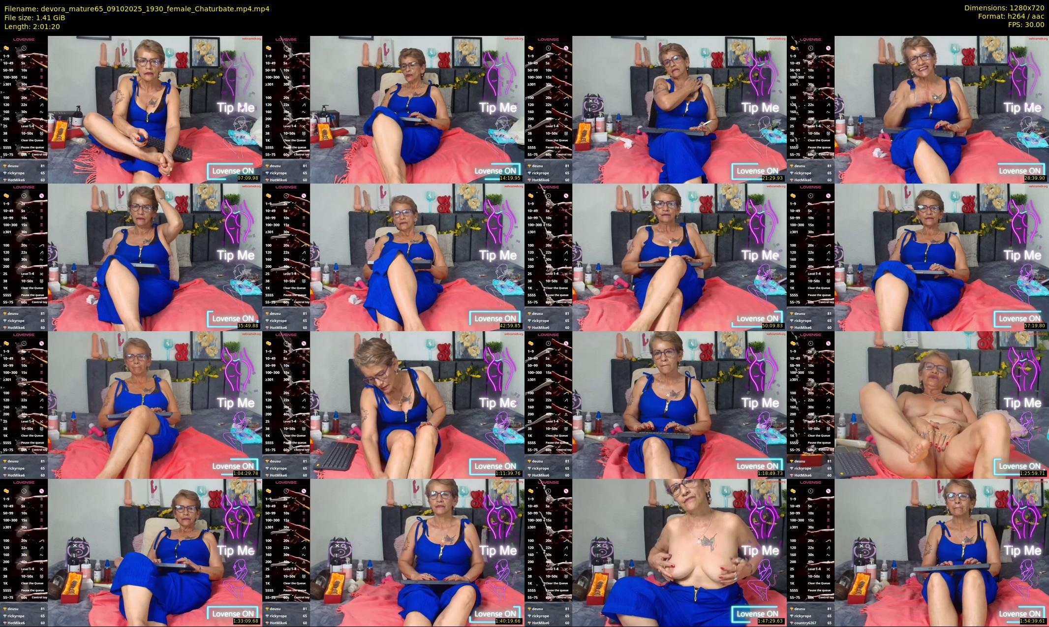 devora_mature65 — 122 minute Chaturbate female cam show recording, 720p, Oct 9, 2025