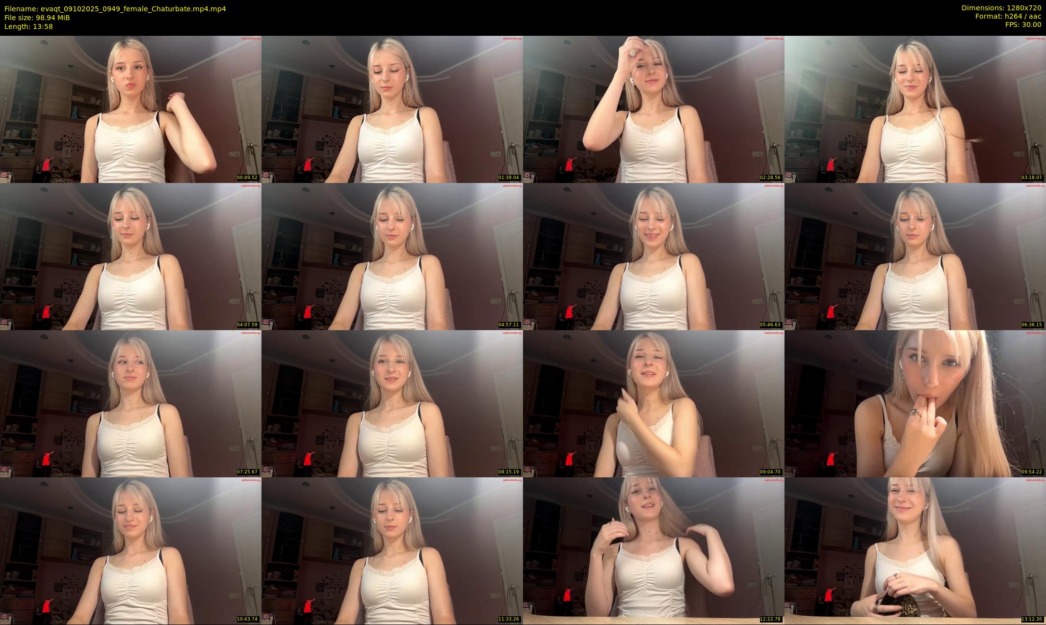evaqt — 14 minute Chaturbate female cam show recording, 720p, Oct 9, 2025