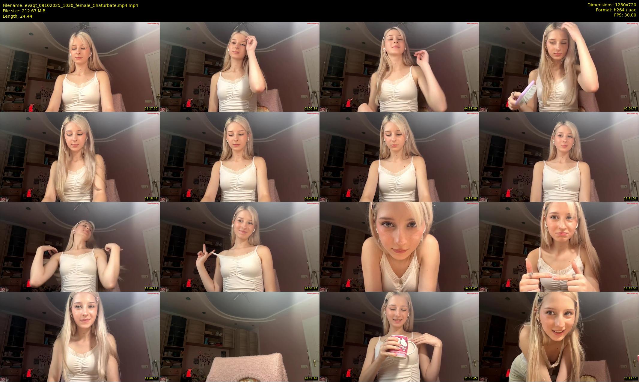 evaqt — 25 minute Chaturbate female cam show recording, 720p, Oct 9, 2025