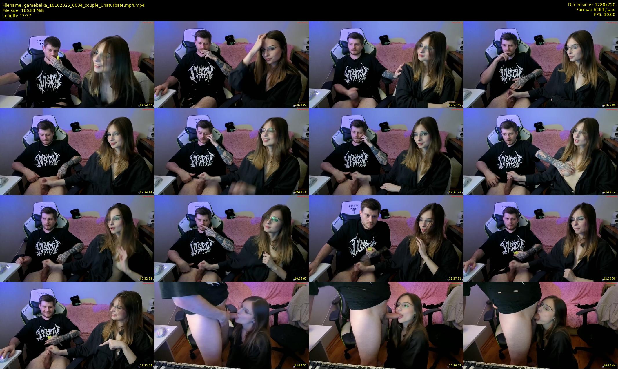 gamebelka — 18 minute Chaturbate couple cam show recording, 720p, Oct 10, 2025