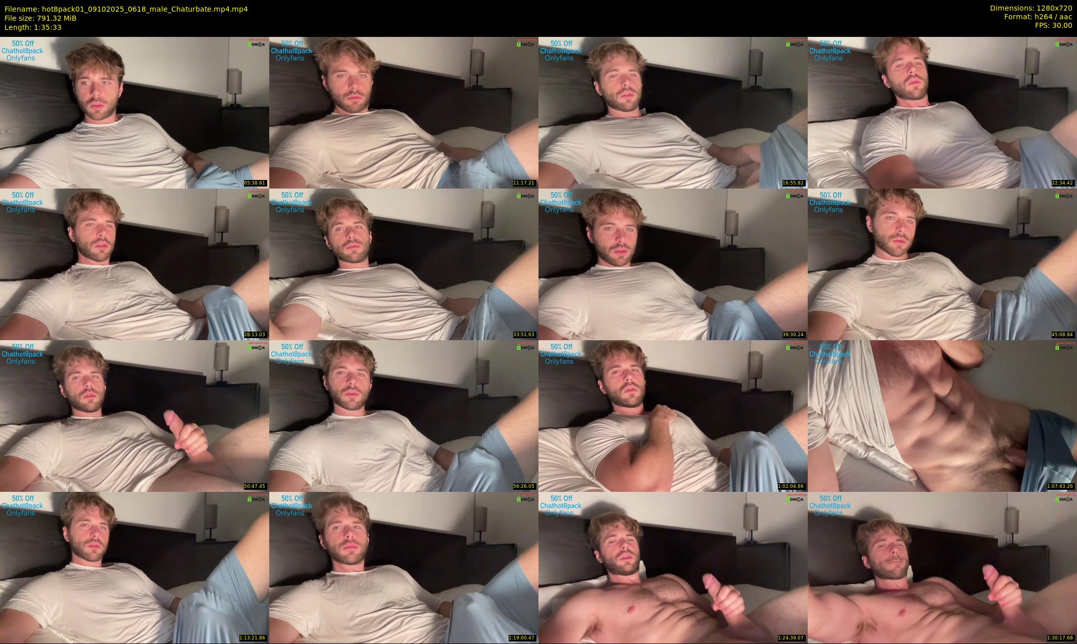 hot8pack01 — 96 minute Chaturbate male cam show recording, 720p, Oct 9, 2025