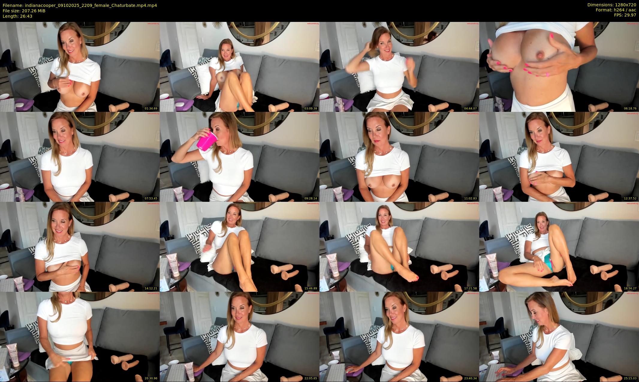 indianacooper — 27 minute Chaturbate female cam show recording, 720p, Oct 9, 2025