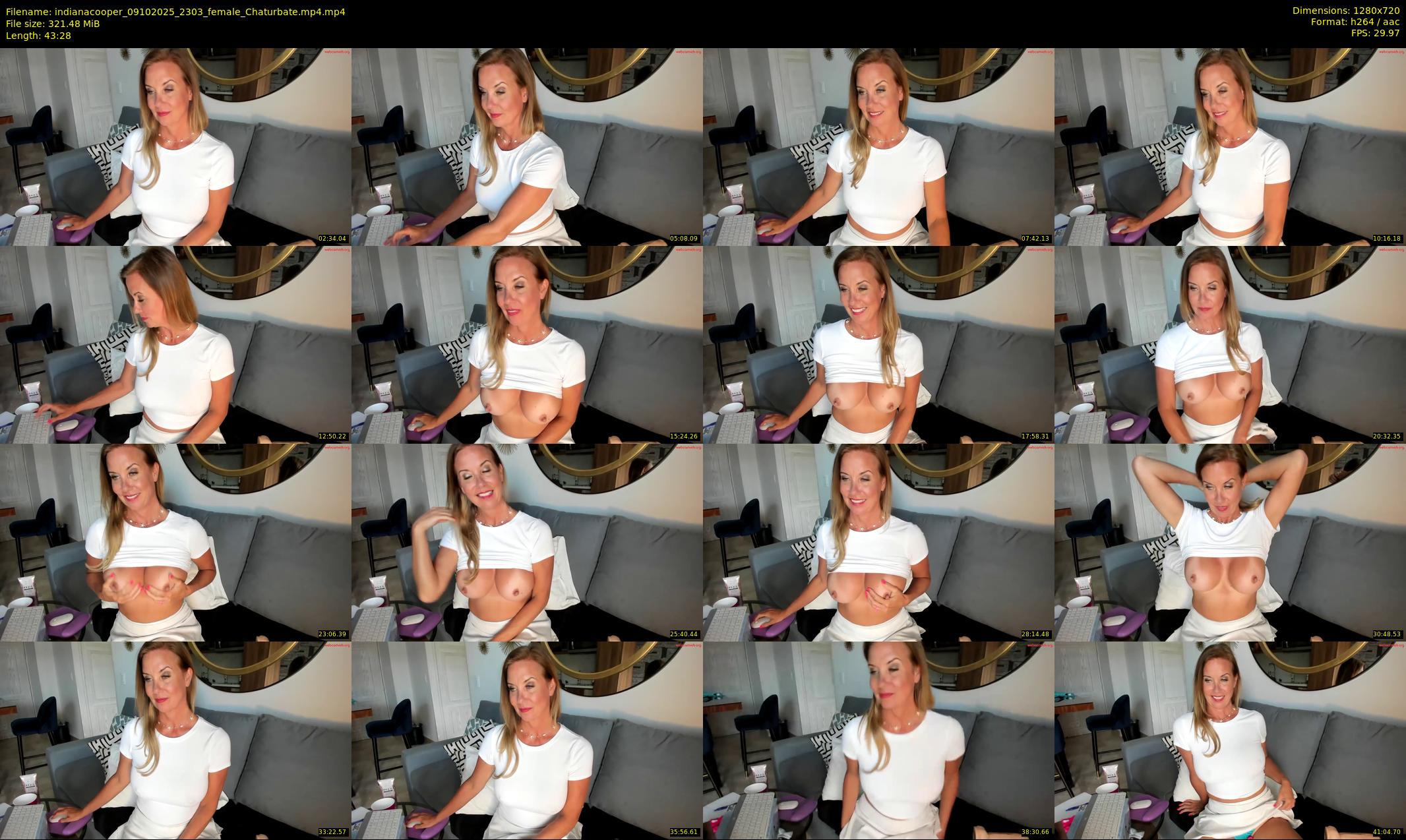 indianacooper — 44 minute Chaturbate female cam show recording, 720p, Oct 9, 2025