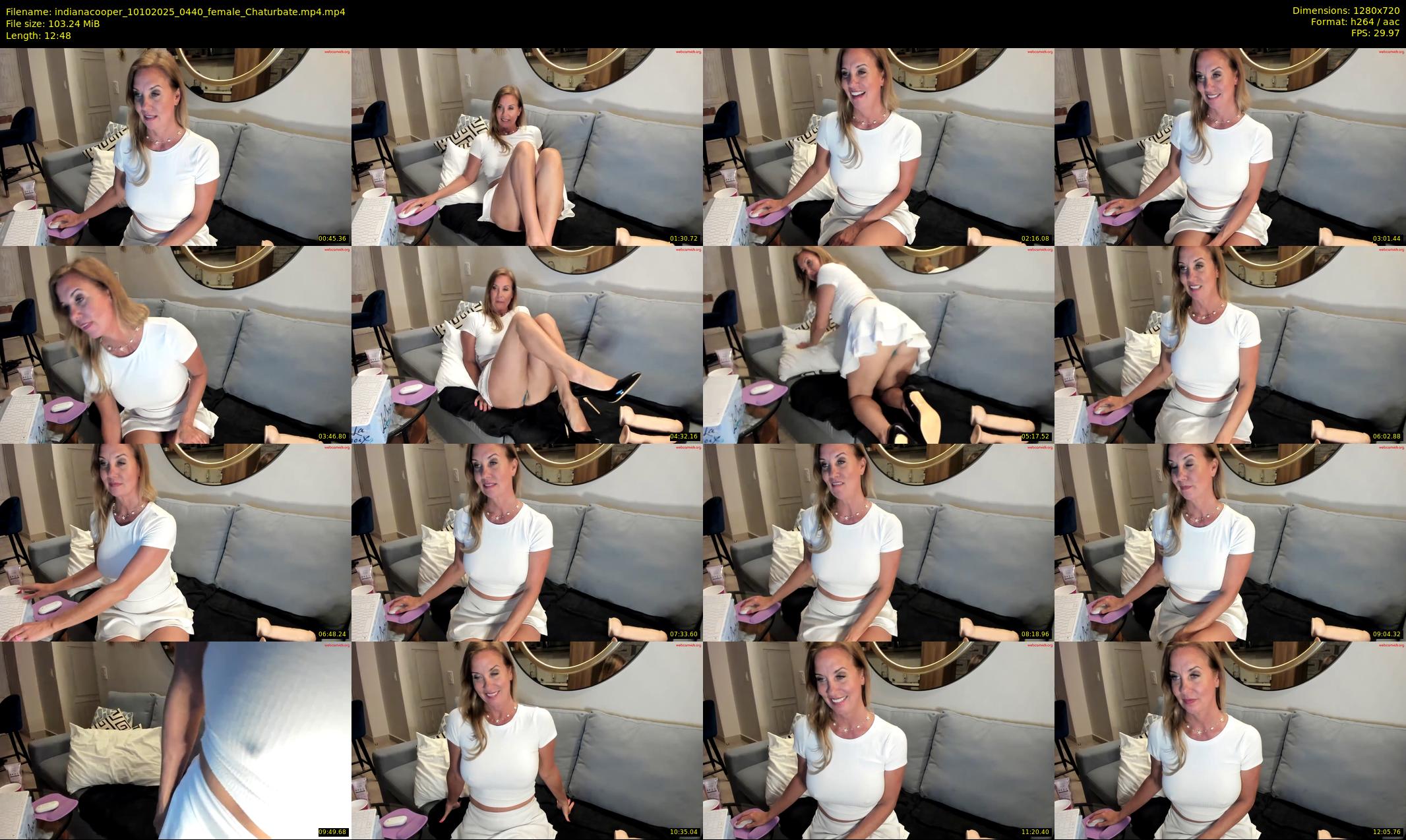 indianacooper — 13 minute Chaturbate female cam show recording, 720p, Oct 10, 2025