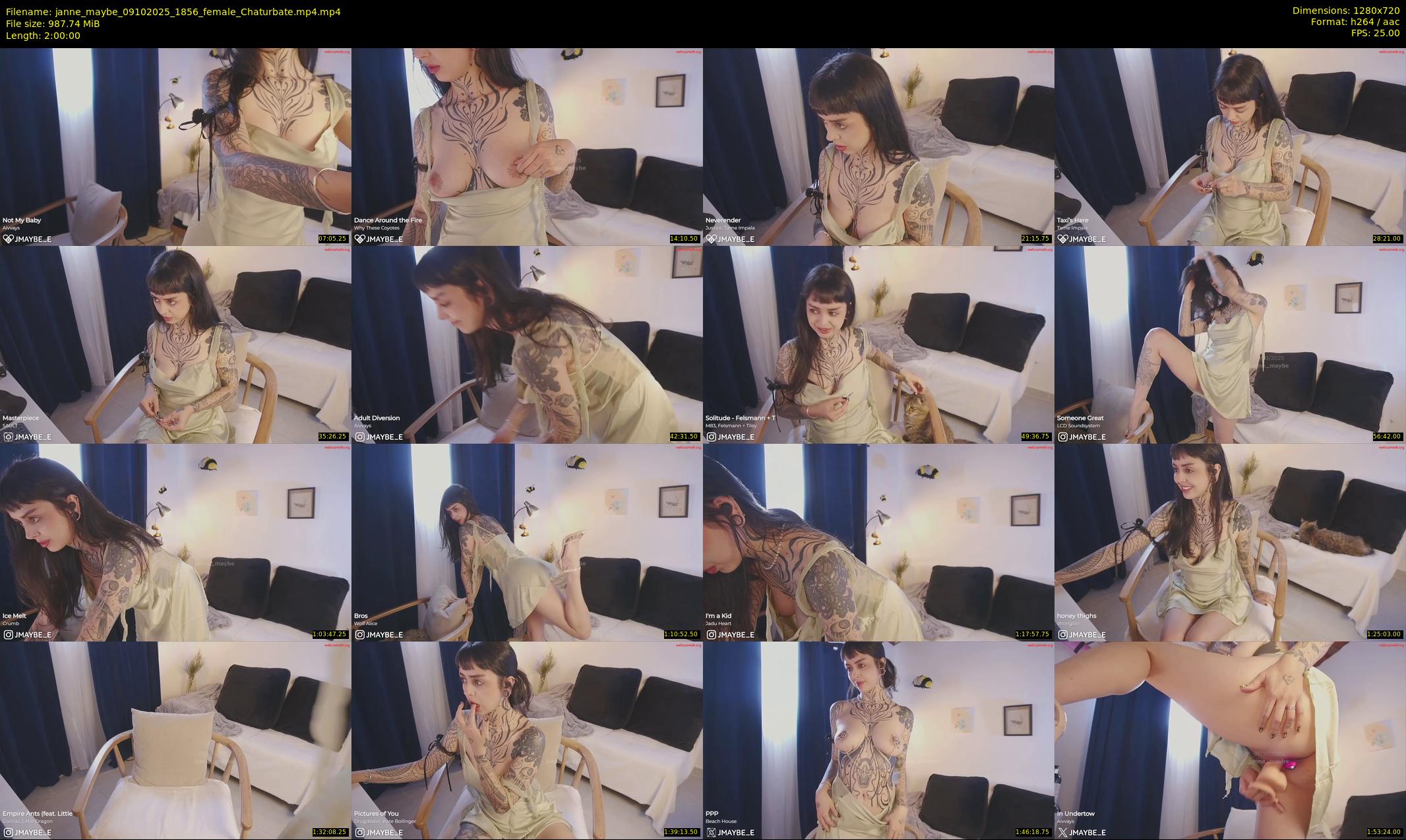 janne_maybe — 120 minute Chaturbate female cam show recording, 720p, Oct 9, 2025