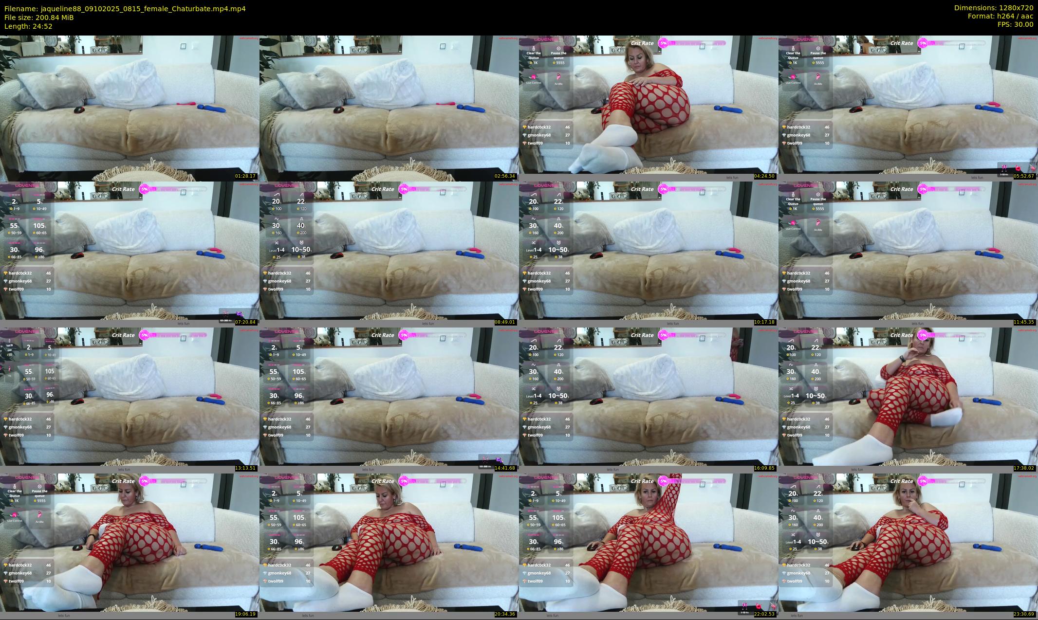 jaqueline88 — 25 minute Chaturbate female cam show recording, 720p, Oct 9, 2025
