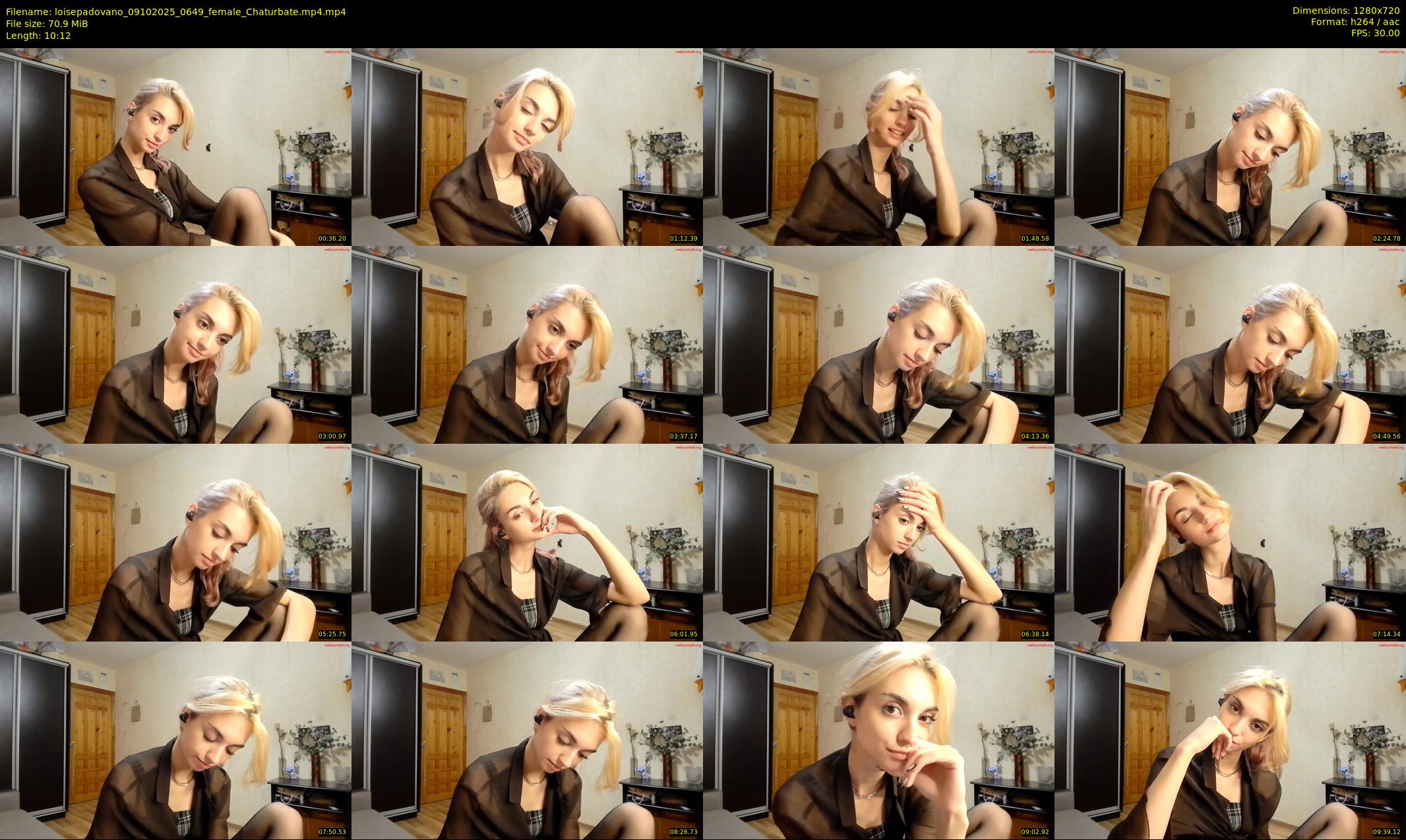 loisepadovano — 11 minute Chaturbate female cam show recording, 720p, Oct 9, 2025