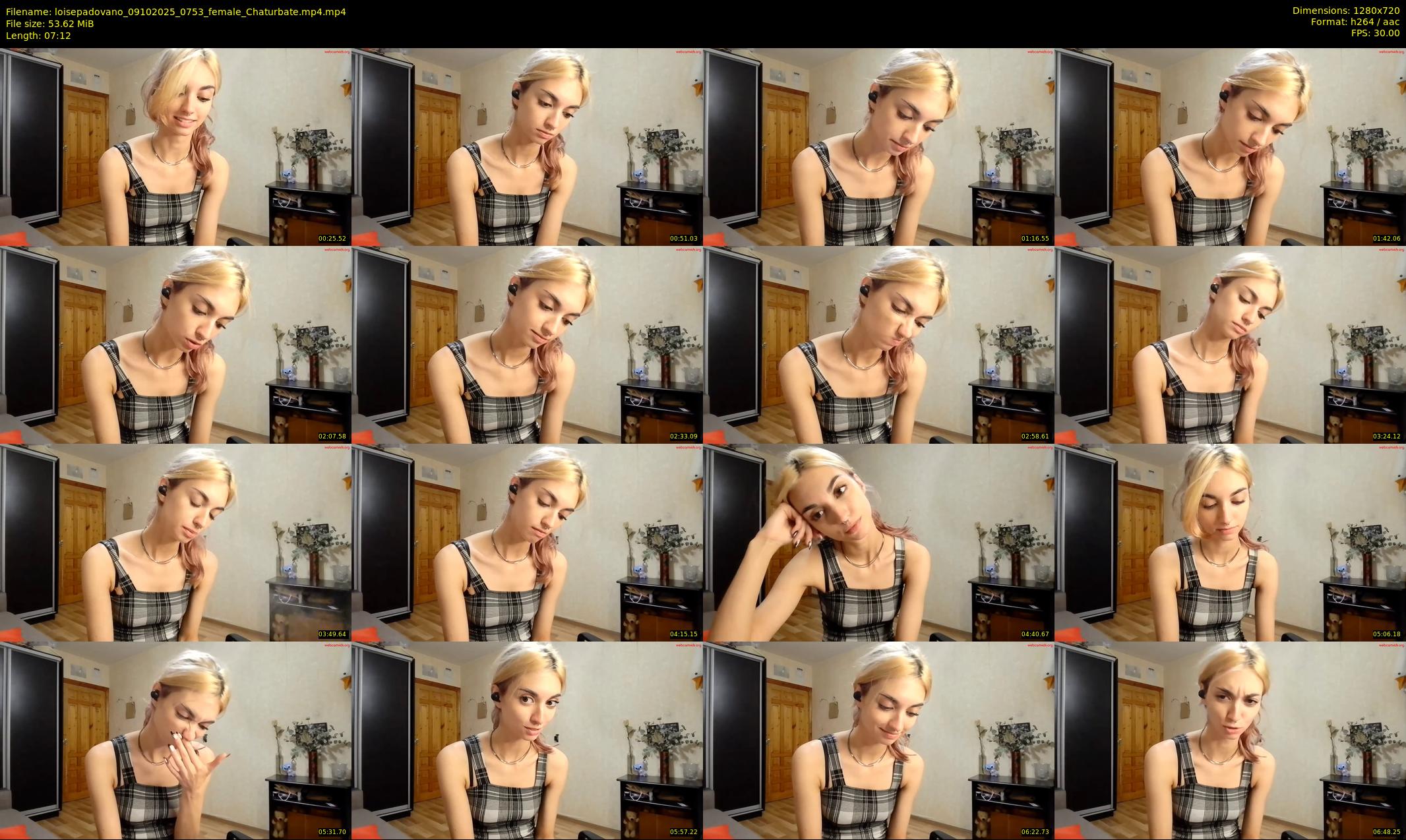 loisepadovano — 8 minute Chaturbate female cam show recording, 720p, Oct 9, 2025