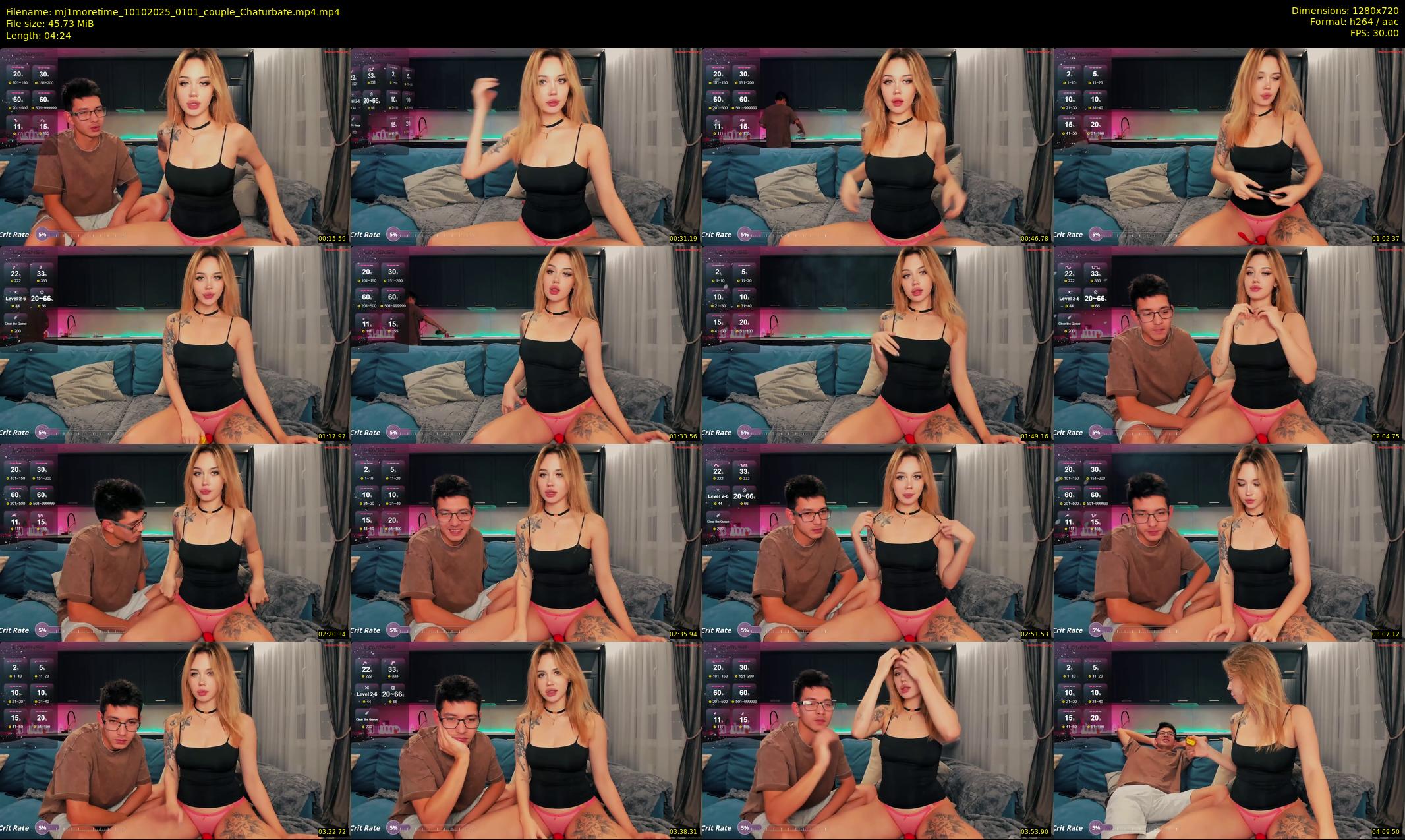 mj1moretime — 5 minute Chaturbate couple cam show recording, 720p, Oct 10, 2025