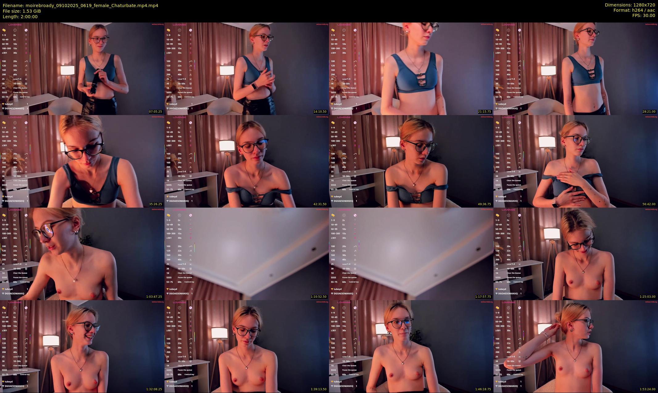 moirebroady — 120 minute Chaturbate female cam show recording, 720p, Oct 9, 2025