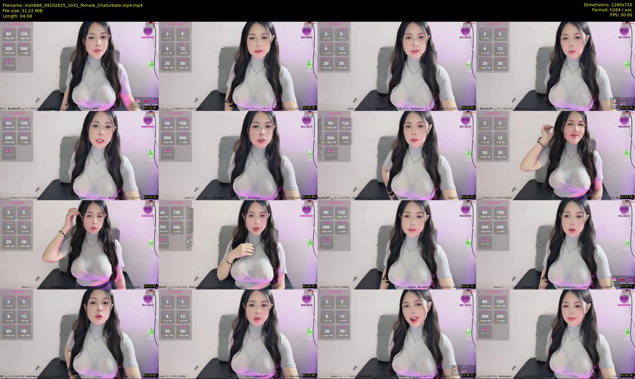 moli666 — 5 minute Chaturbate female cam show recording, 720p, Oct 9, 2025