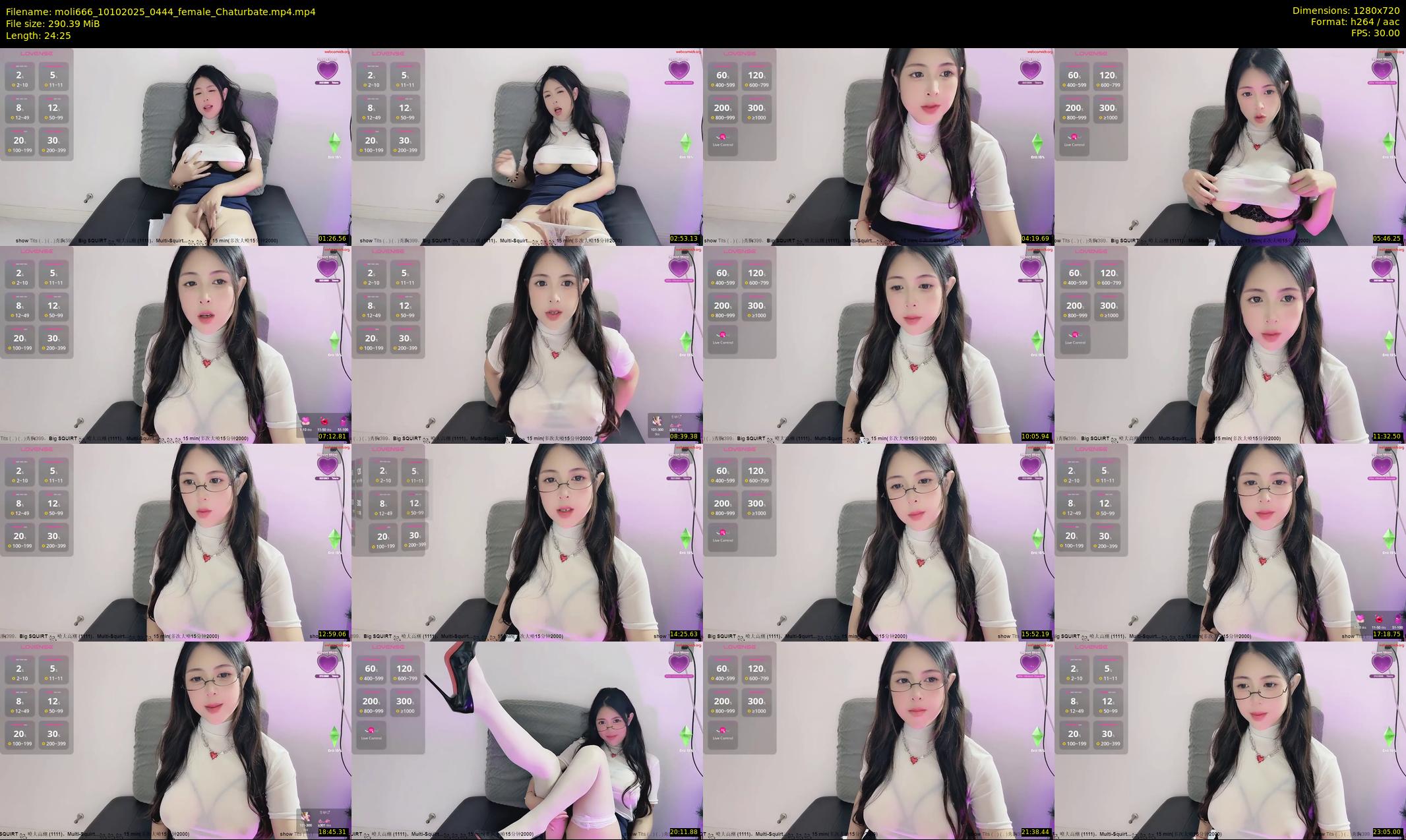 moli666 — 25 minute Chaturbate female cam show recording, 720p, Oct 10, 2025