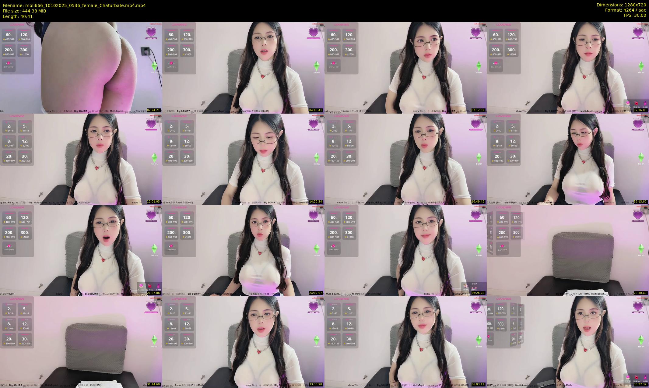 moli666 — 41 minute Chaturbate female cam show recording, 720p, Oct 10, 2025
