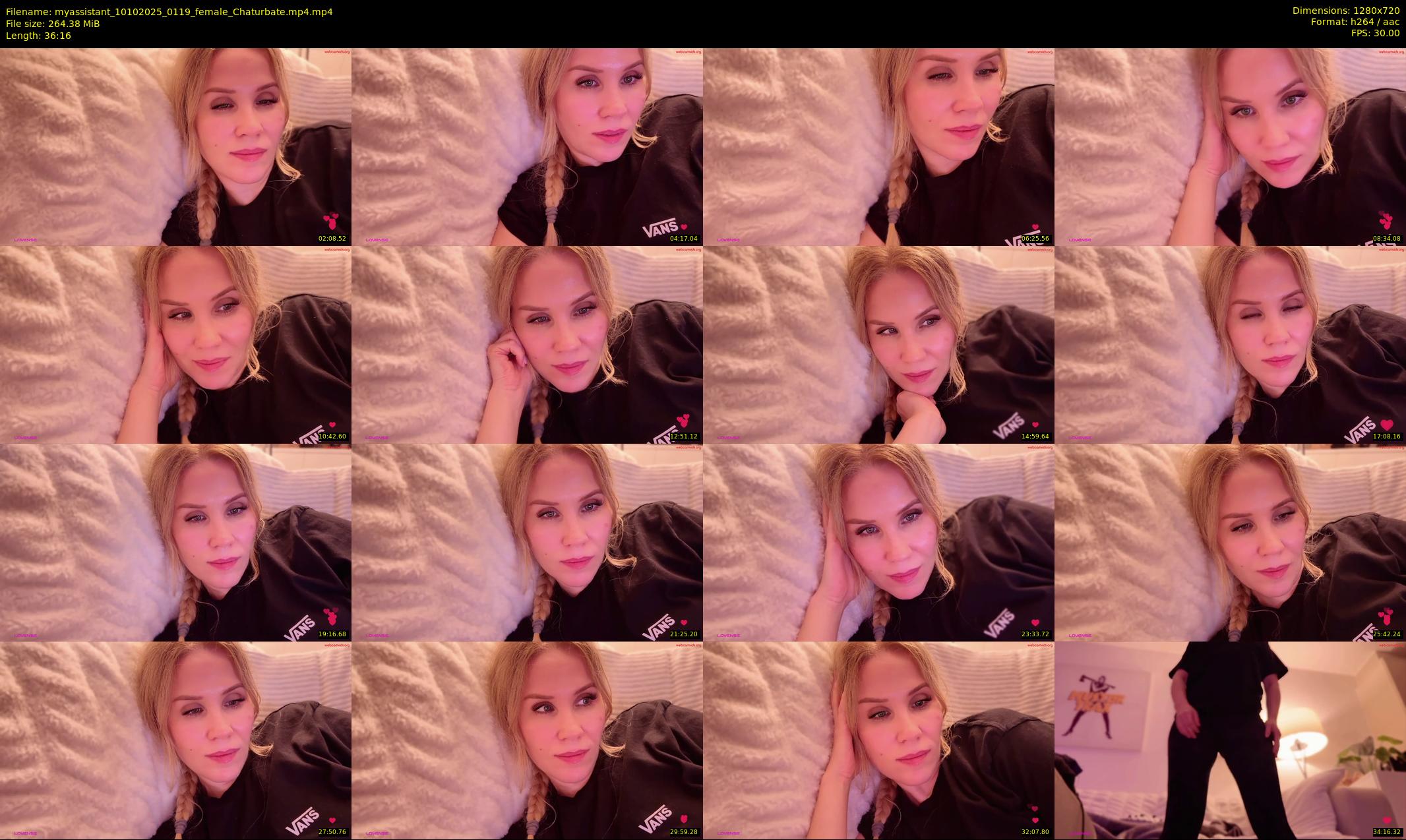 myassistant — 37 minute Chaturbate female cam show recording, 720p, Oct 10, 2025