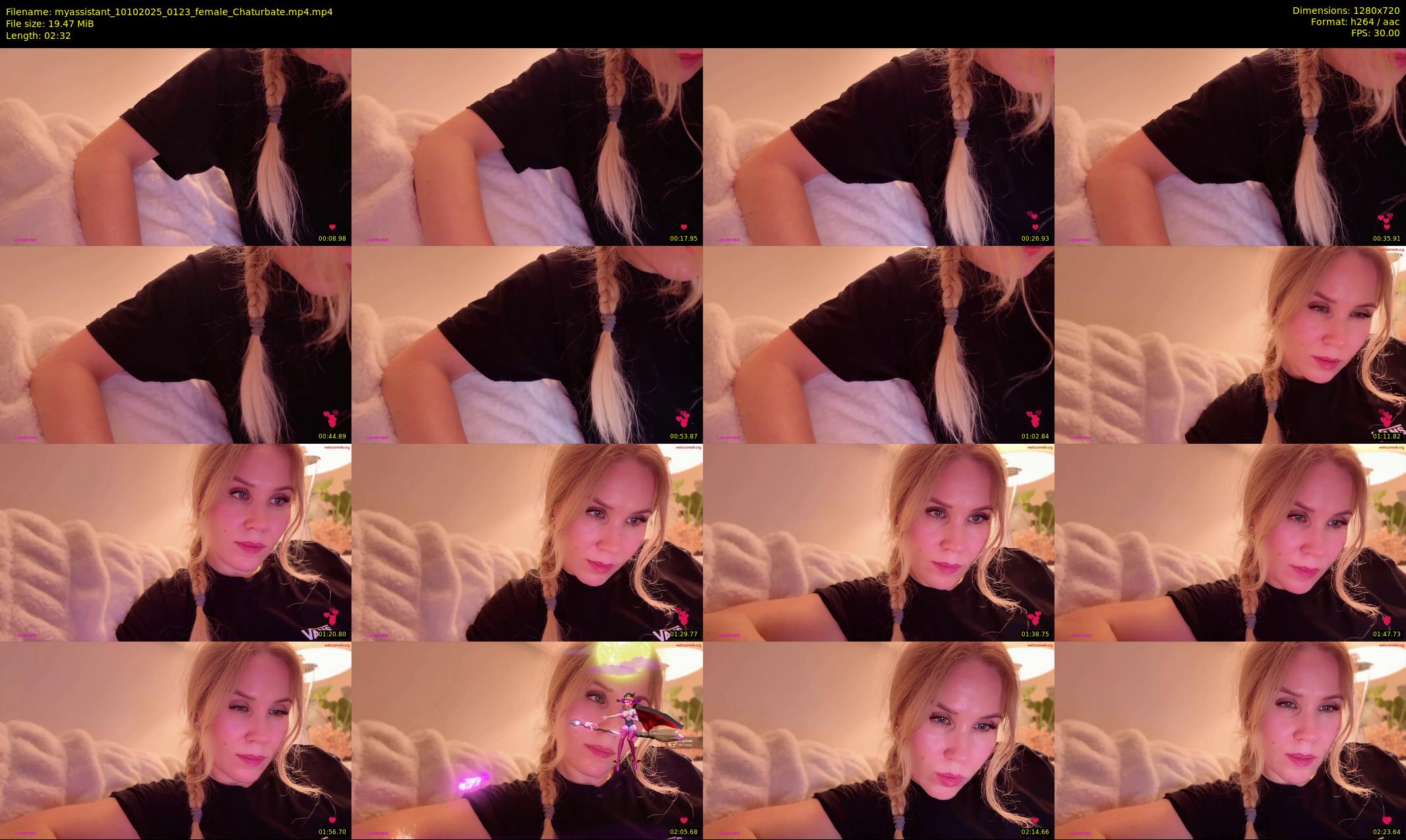 myassistant — 3 minute Chaturbate female cam show recording, 720p, Oct 10, 2025