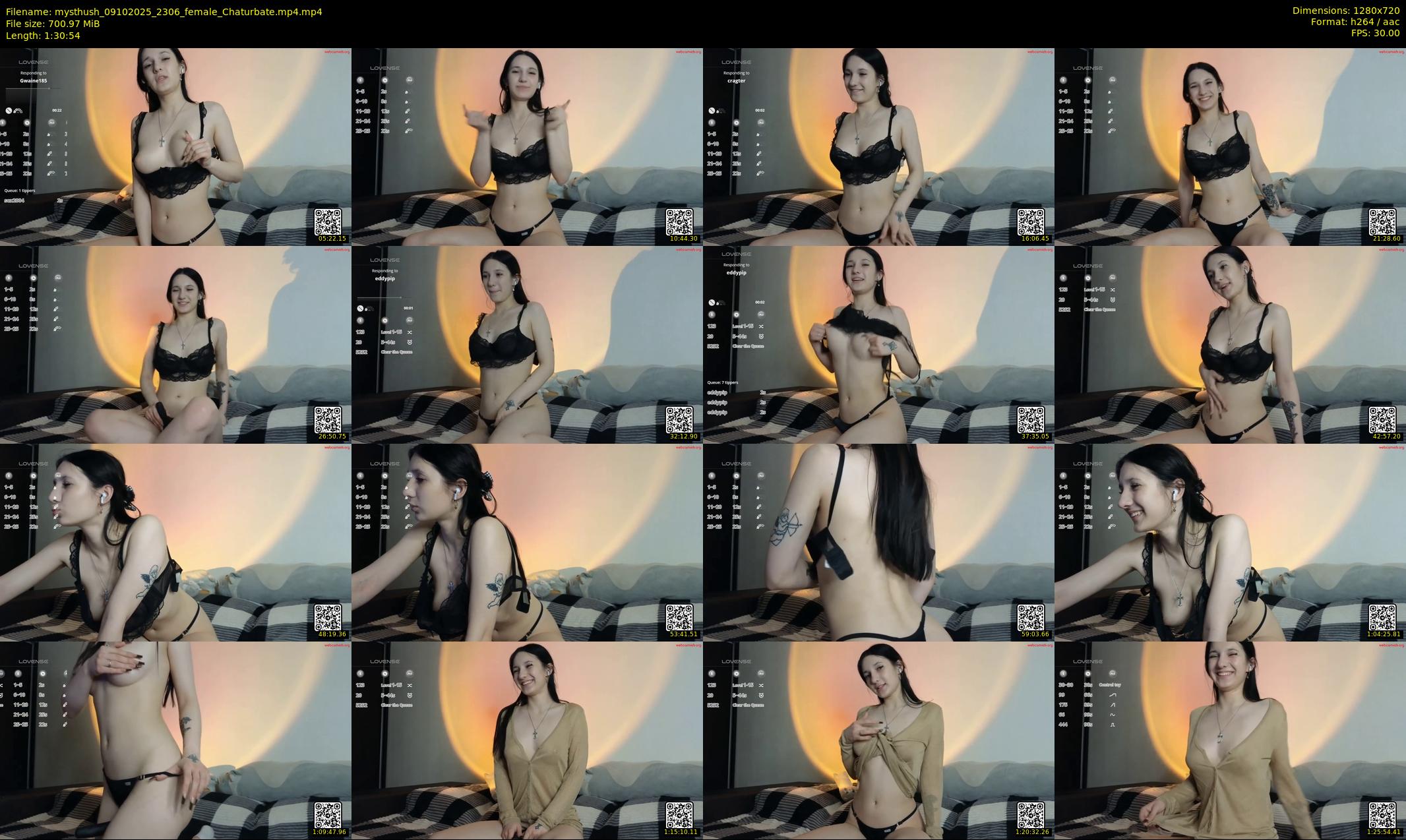 mysthush — 91 minute Chaturbate female cam show recording, 720p, Oct 9, 2025
