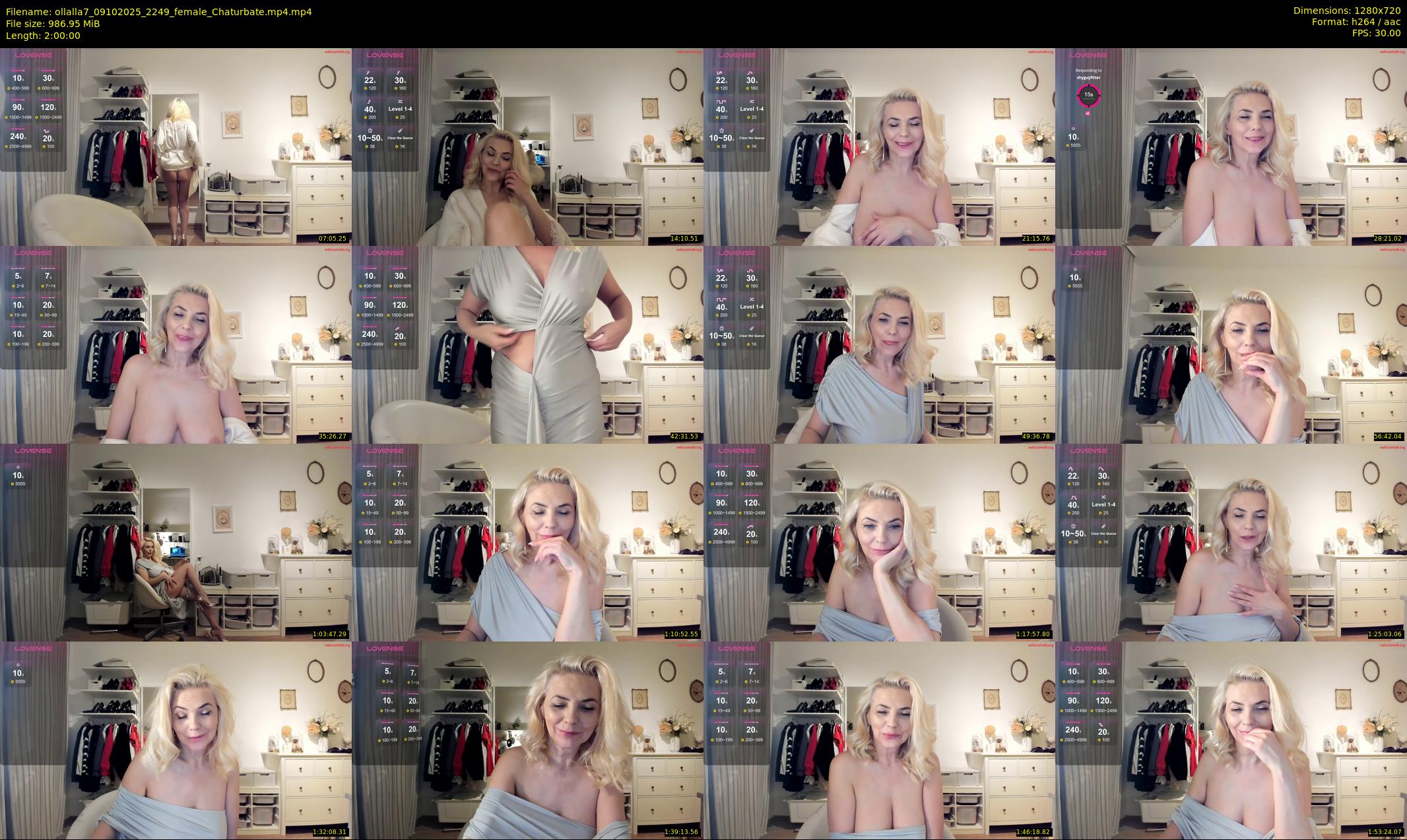 ollalla7 — 120 minute Chaturbate female cam show recording, 720p, Oct 9, 2025