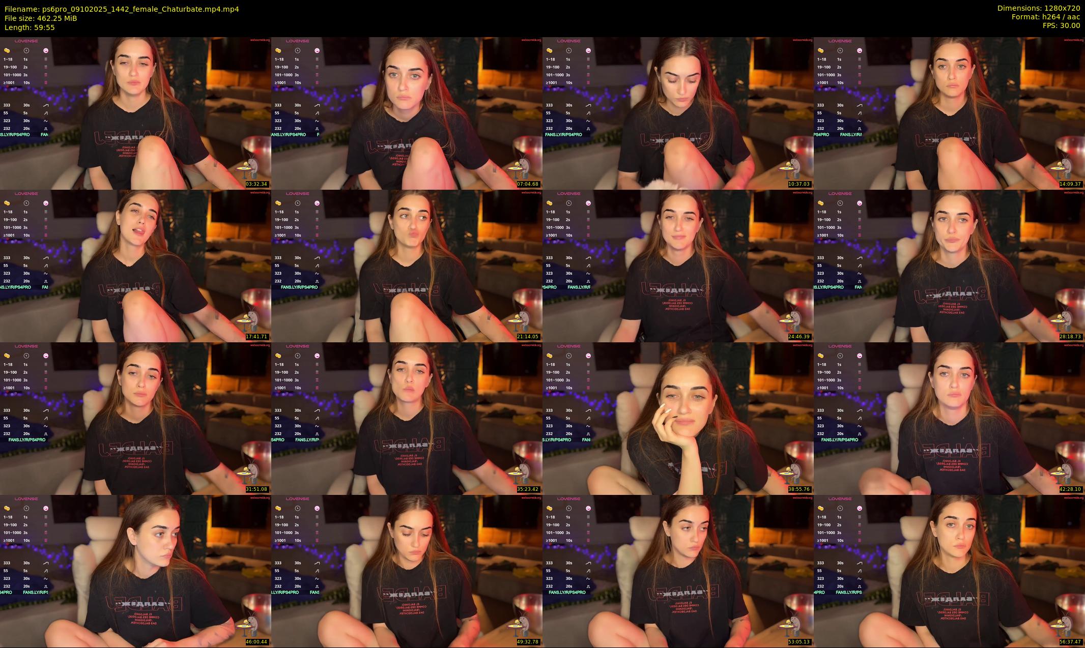 ps6pro — 60 minute Chaturbate female cam show recording, 720p, Oct 9, 2025