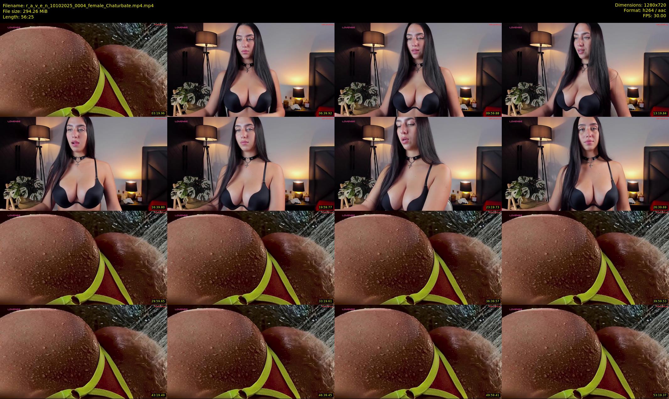 r_a_v_e_n — 57 minute Chaturbate female cam show recording, 720p, Oct 10, 2025