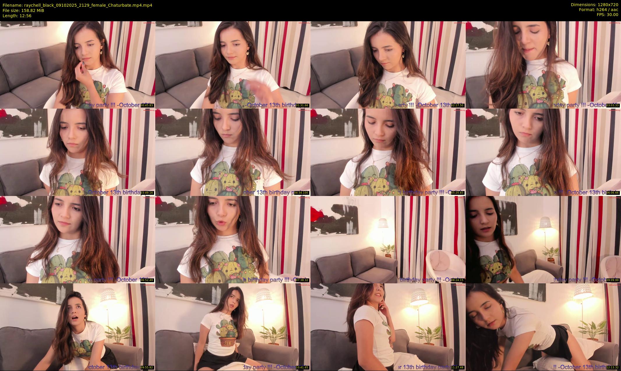 raychell_black — 13 minute Chaturbate female cam show recording, 720p, Oct 9, 2025