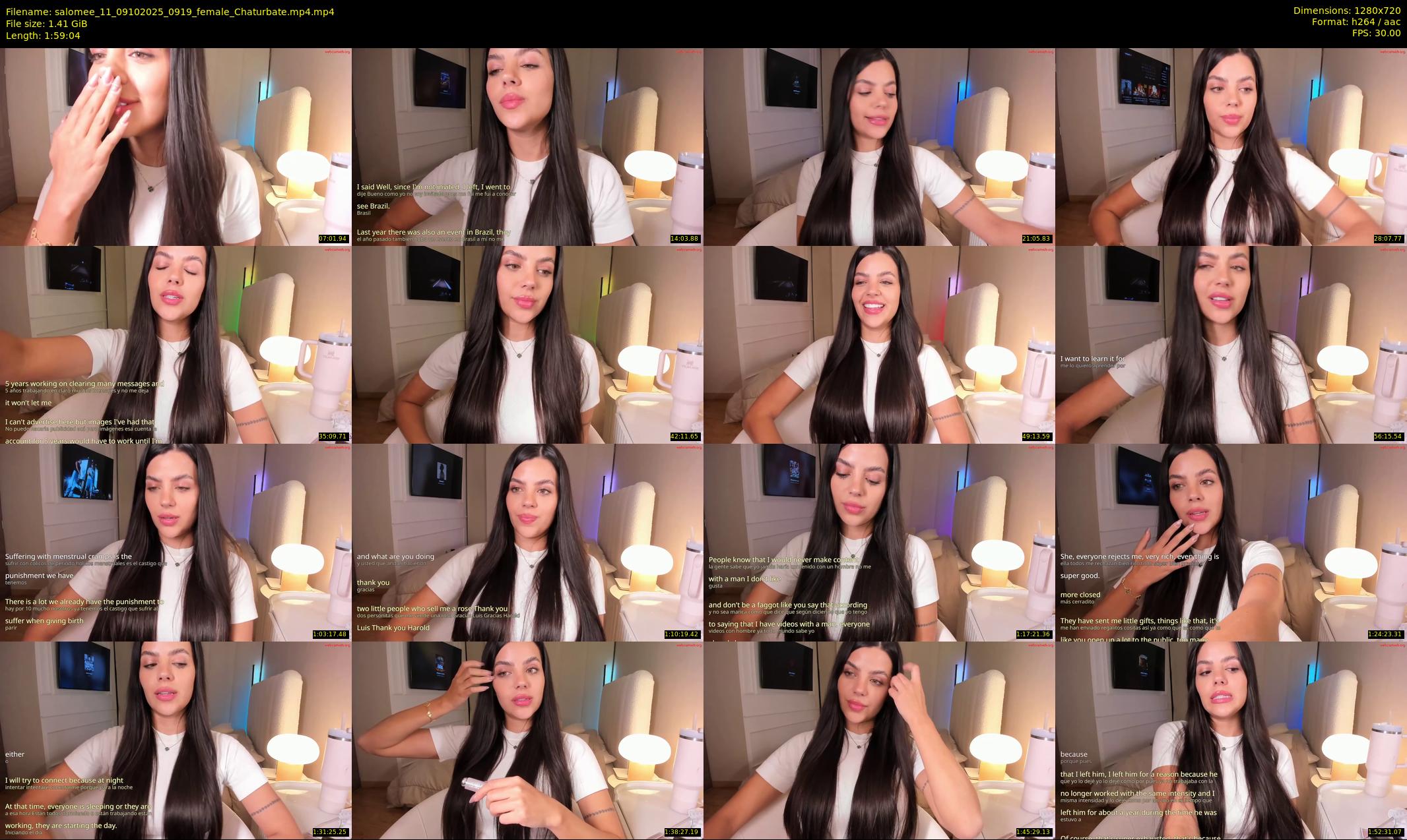 salomee_11 — 120 minute Chaturbate female cam show recording, 720p, Oct 9, 2025