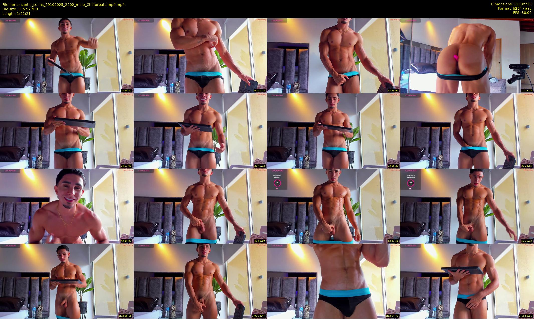santin_seans — 82 minute Chaturbate male cam show recording, 720p, Oct 9, 2025