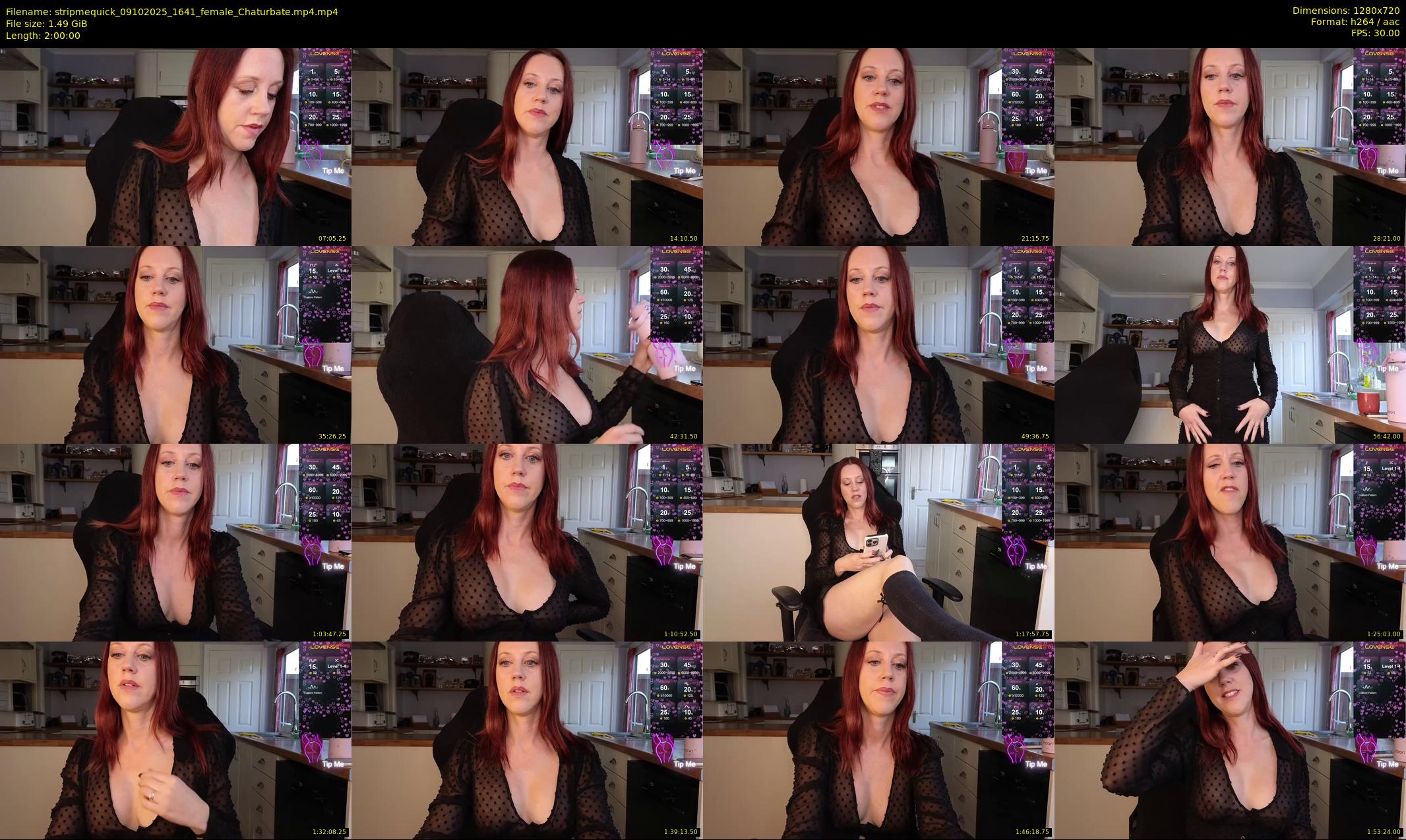 stripmequick — 120 minute Chaturbate female cam show recording, 720p, Oct 9, 2025
